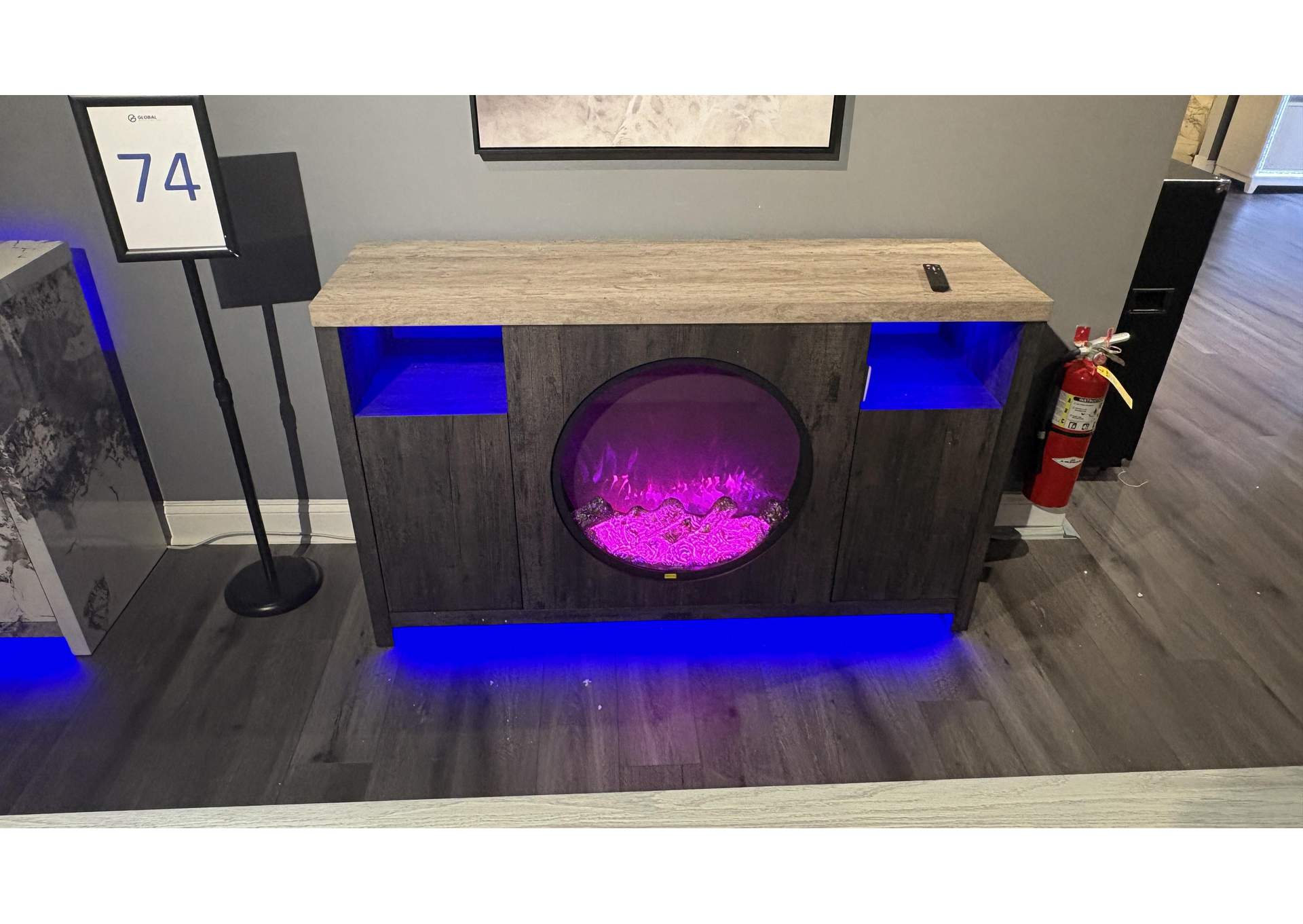ALORA MARBLE 70" ENTERTAINMENT UNIT WITH SPEAKERS AND LED image 1