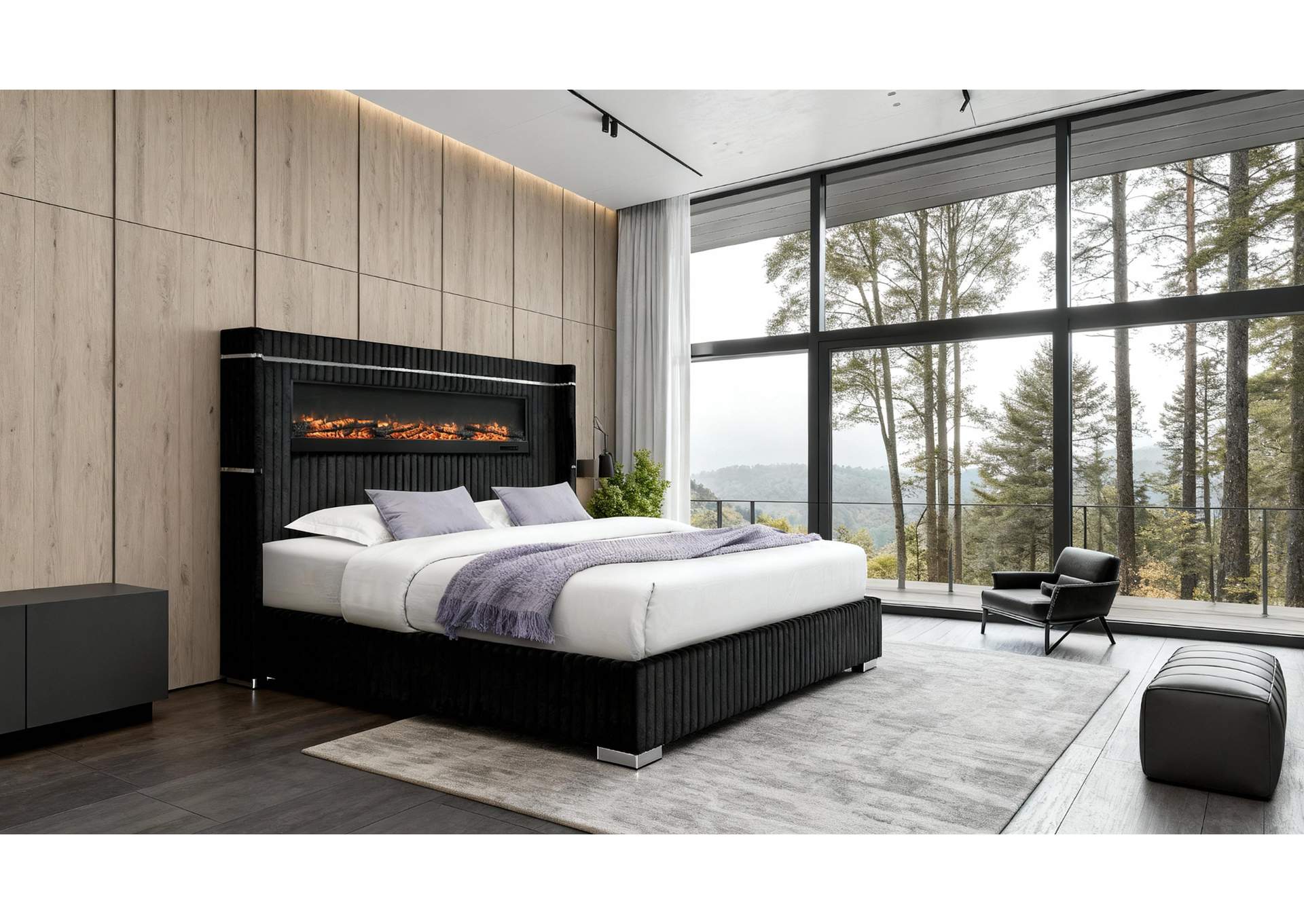 2215 BLACK KING BED image 1