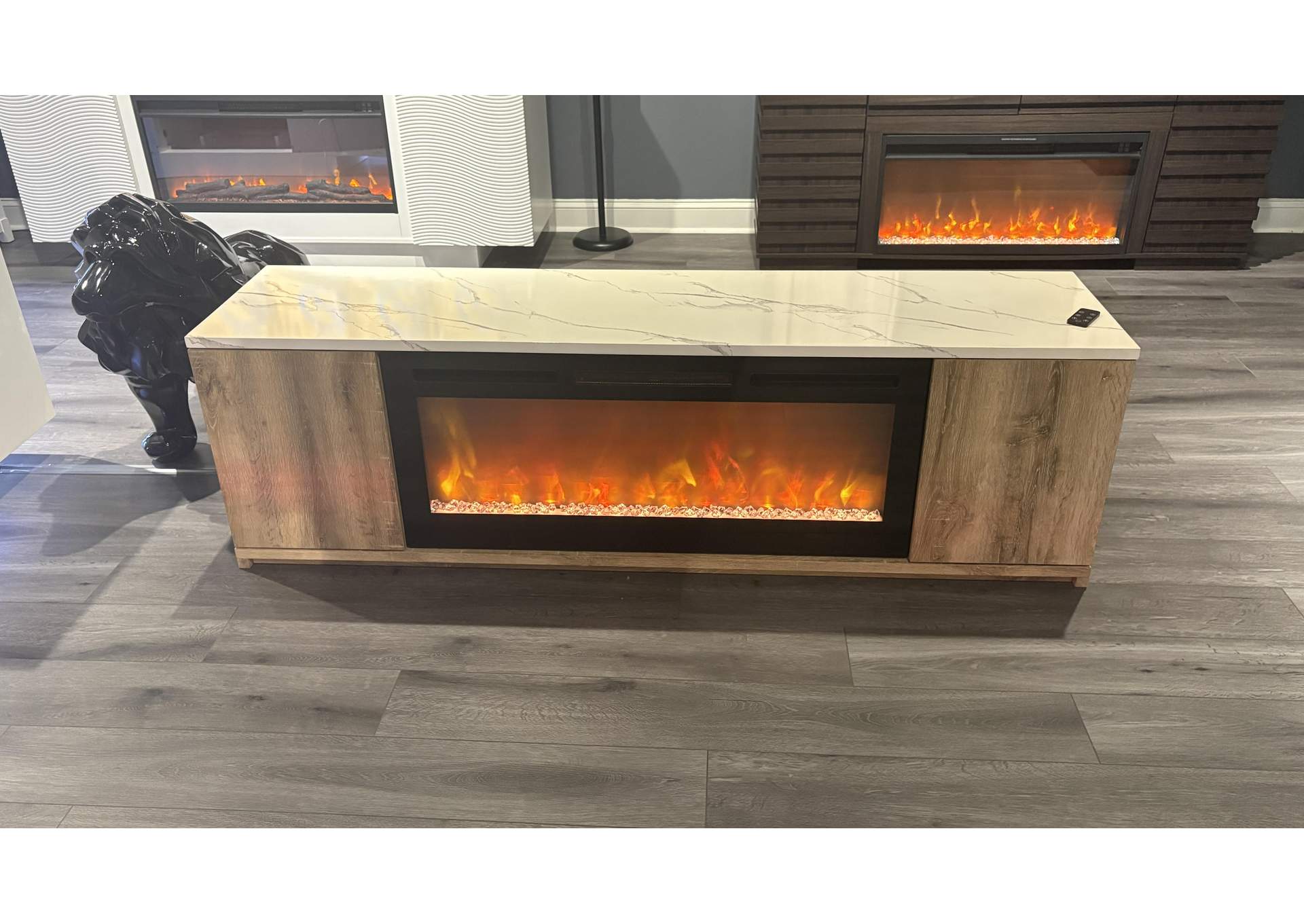 MAYA NATURAL 71" ENTERTAINMENT UNIT WITH SPEAKER image 1