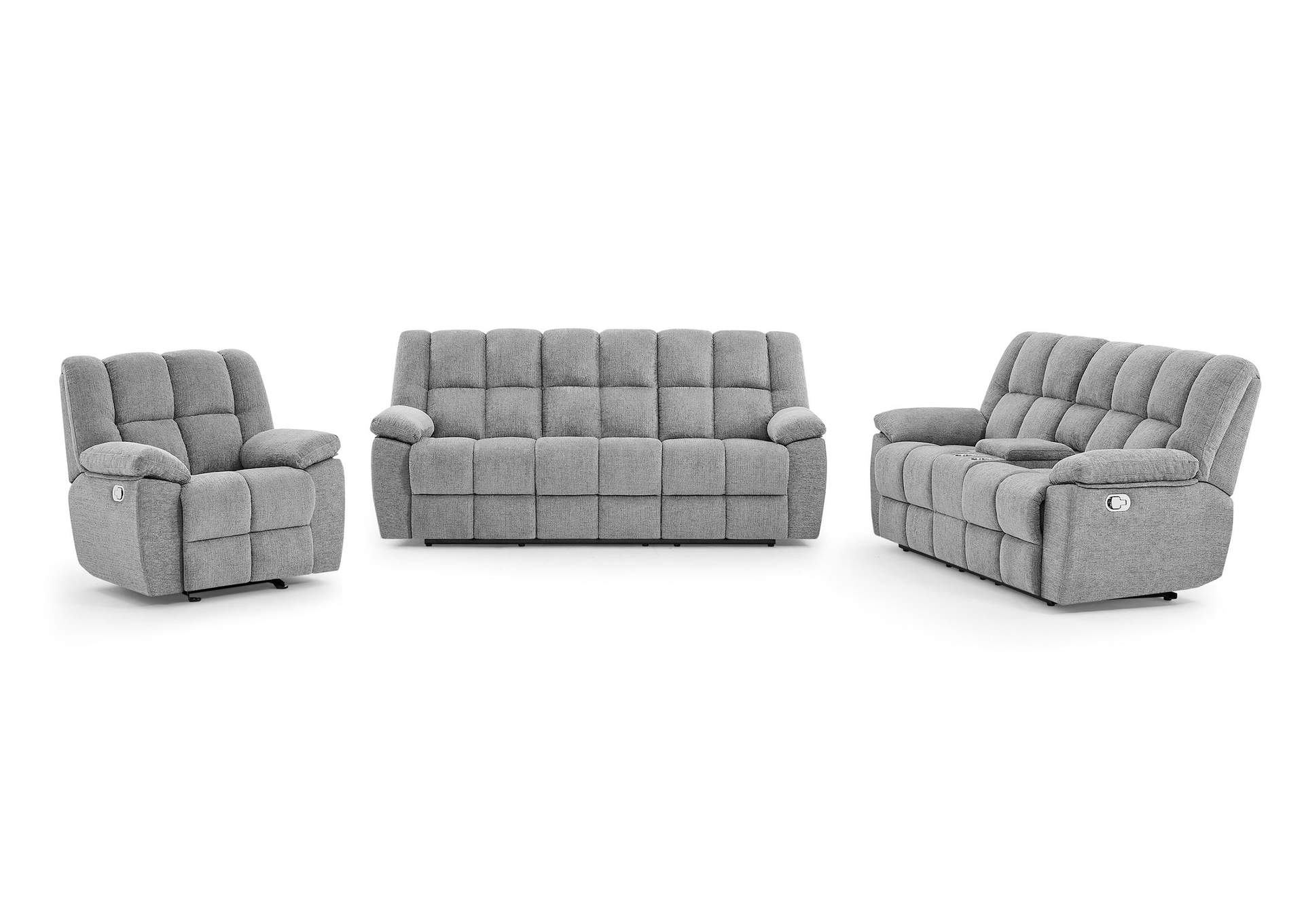 U6000 SMOKE RECLINING SOFA - CONSOLE RECLINING LOVESEAT - GLIDER RECLINER image 1