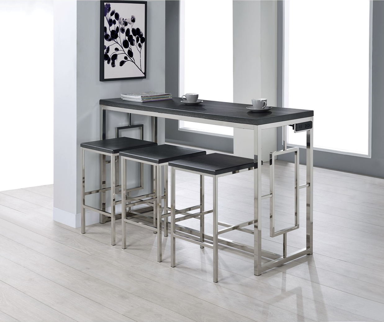 Ezra Table And 3 Stools image 1