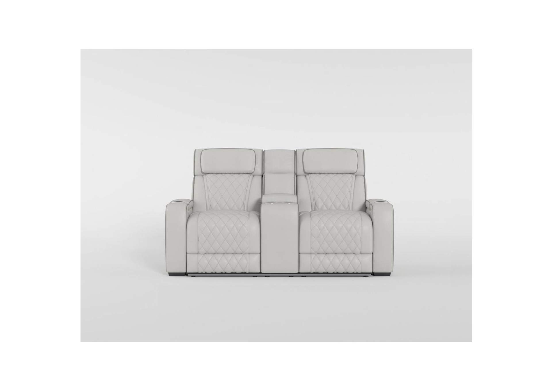 Fairway Power Double Reclining Love Seat with Center Console, Power Headrests, Storage Arms(Top and Side), Cup holders, Charging Ports and LED lighting image 23