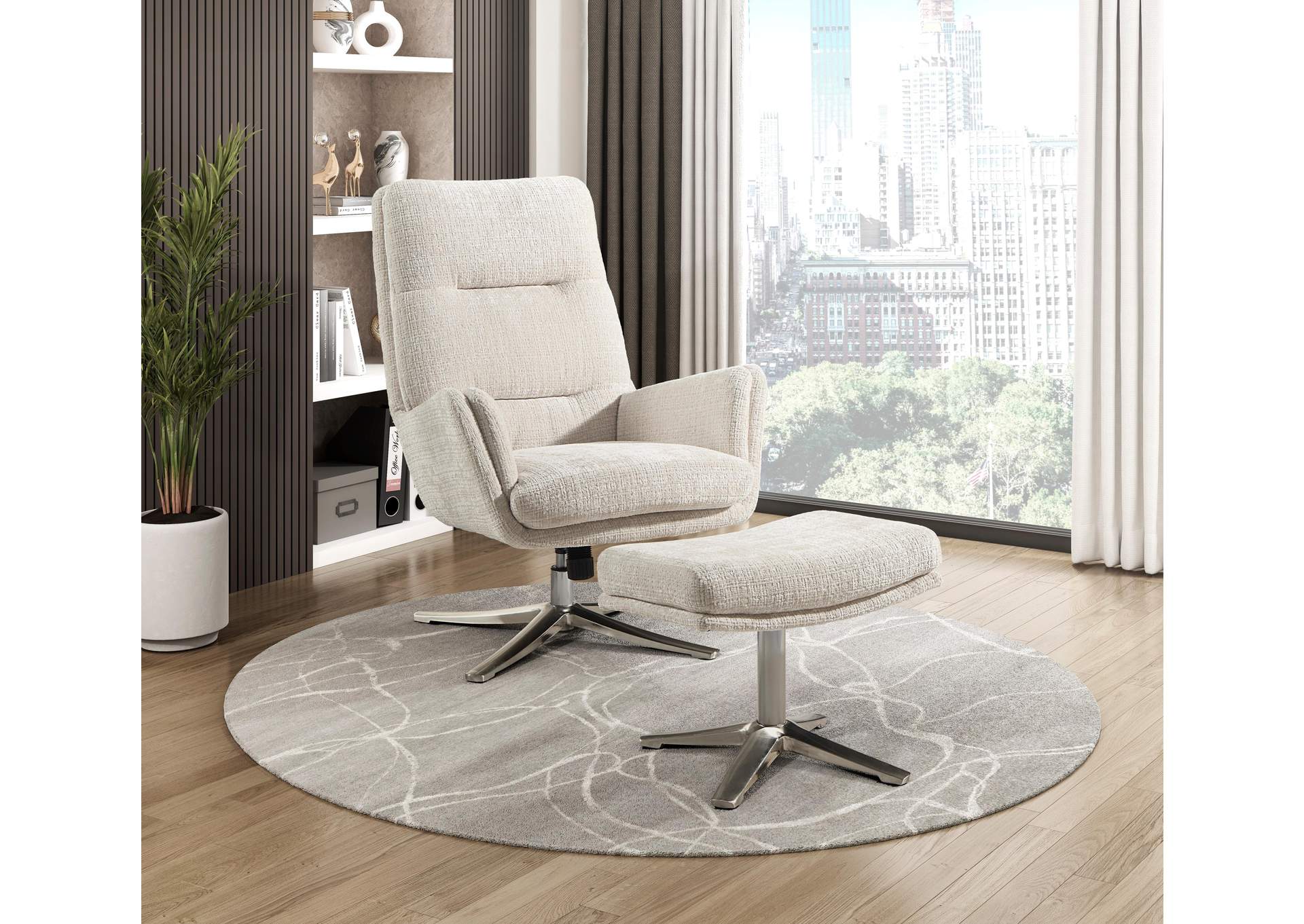 Parker Swivel Chair with Ottoman image 15