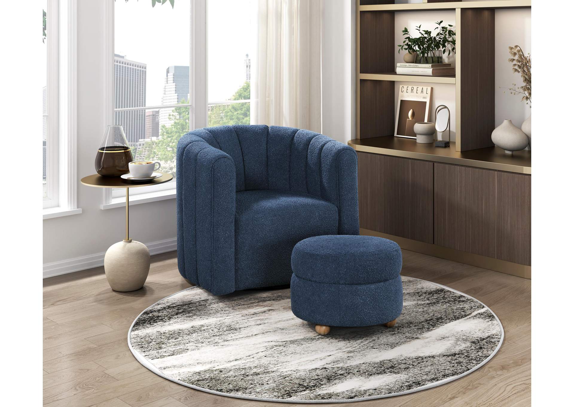 Delaney Swivel Chair with Ottoman image 7