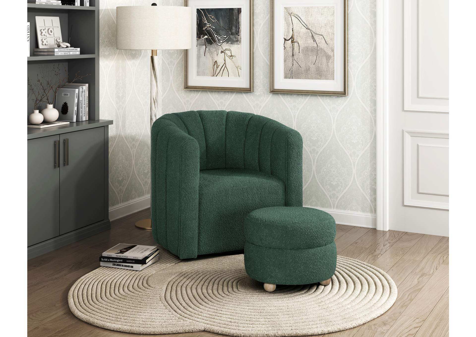Delaney Swivel Chair with Ottoman image 7