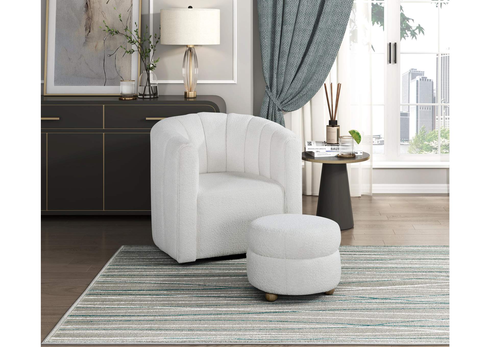 Delaney Swivel Chair with Ottoman image 7