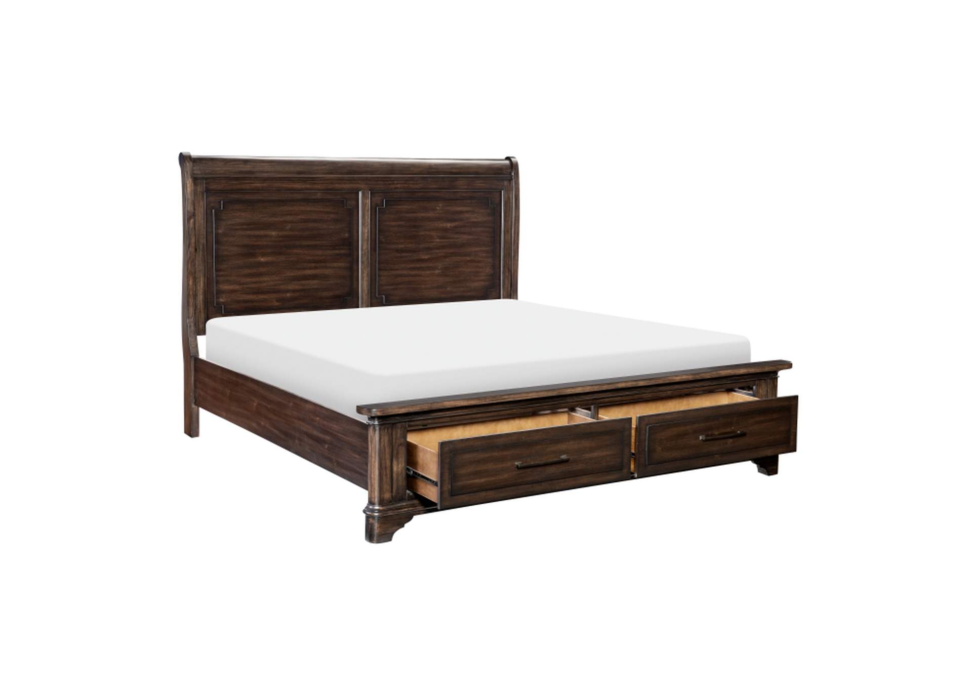 Boone Queen Platform Bed with Footboard Storage image 3