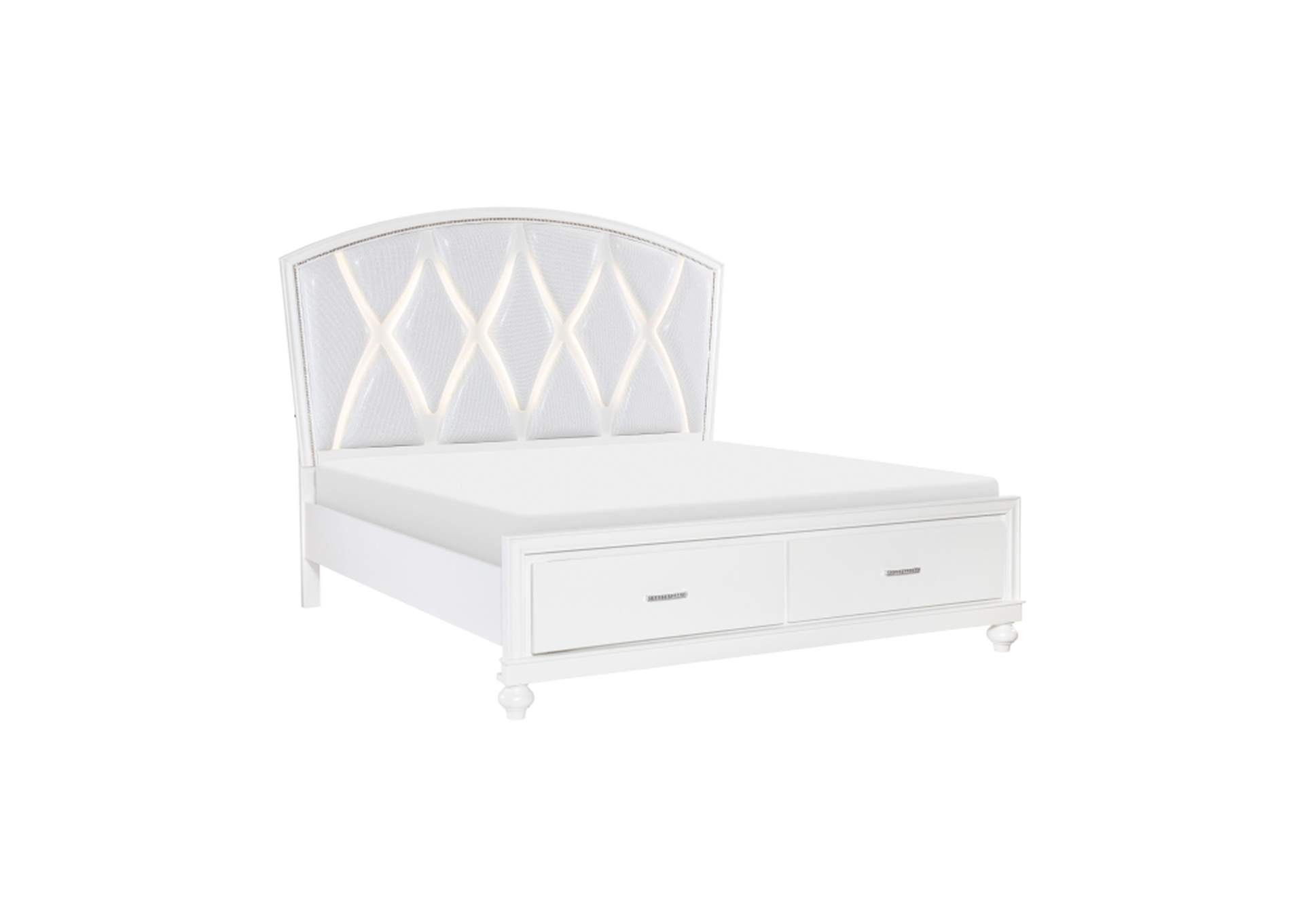 Aria Eastern King Platform Bed with Footboard Storage image 6