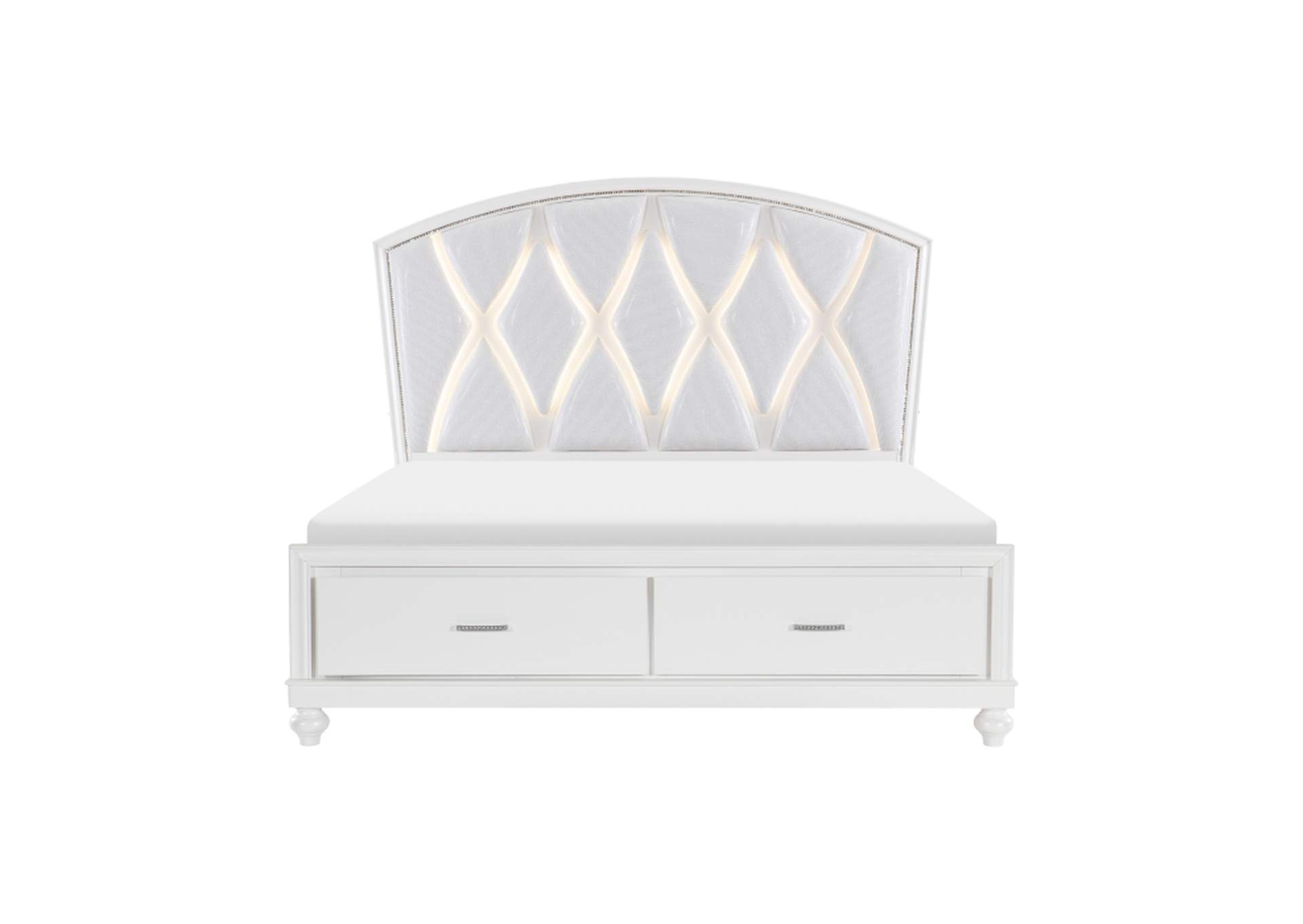 Aria Eastern King Platform Bed with Footboard Storage image 5