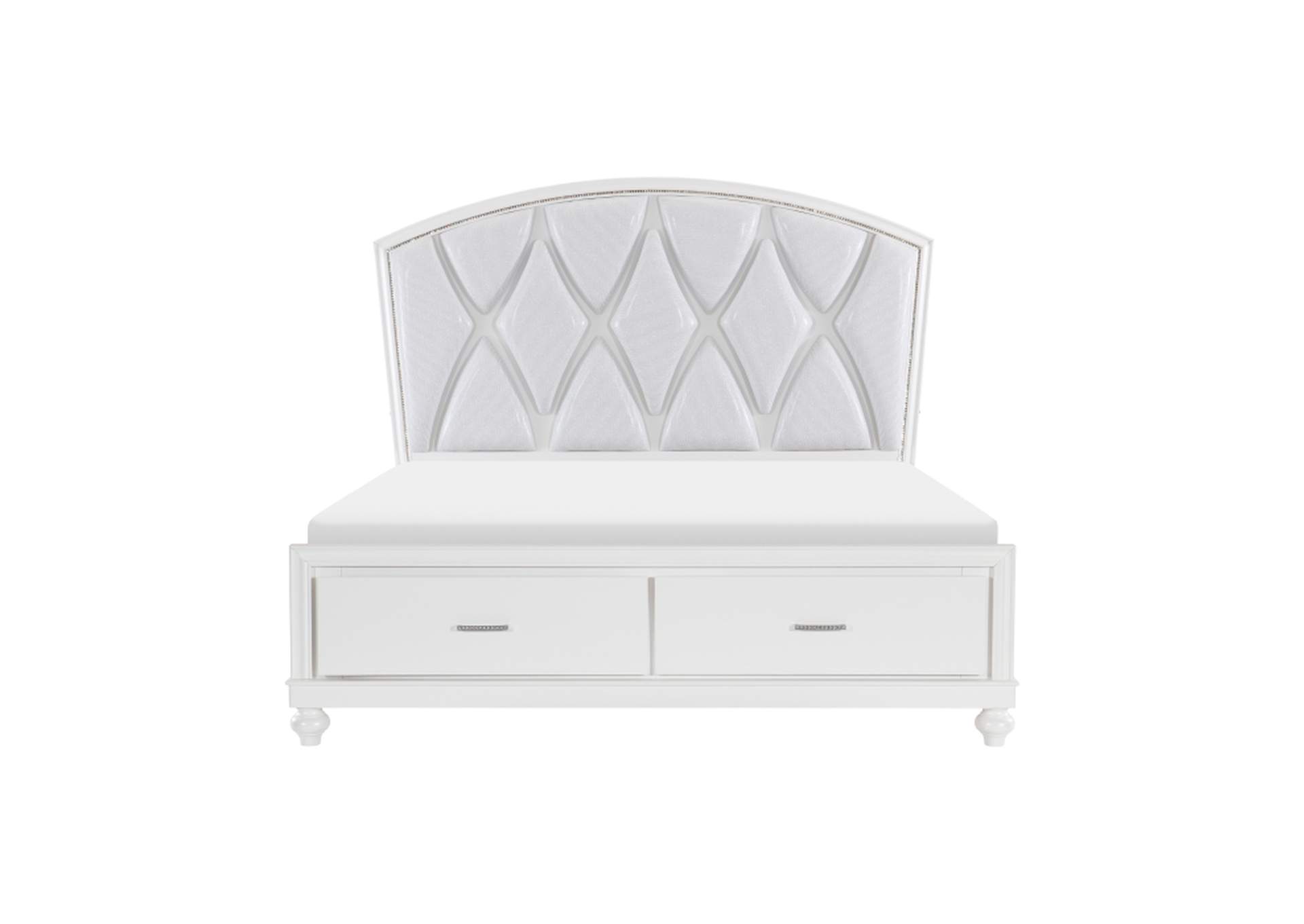 Aria Eastern King Platform Bed with Footboard Storage image 1