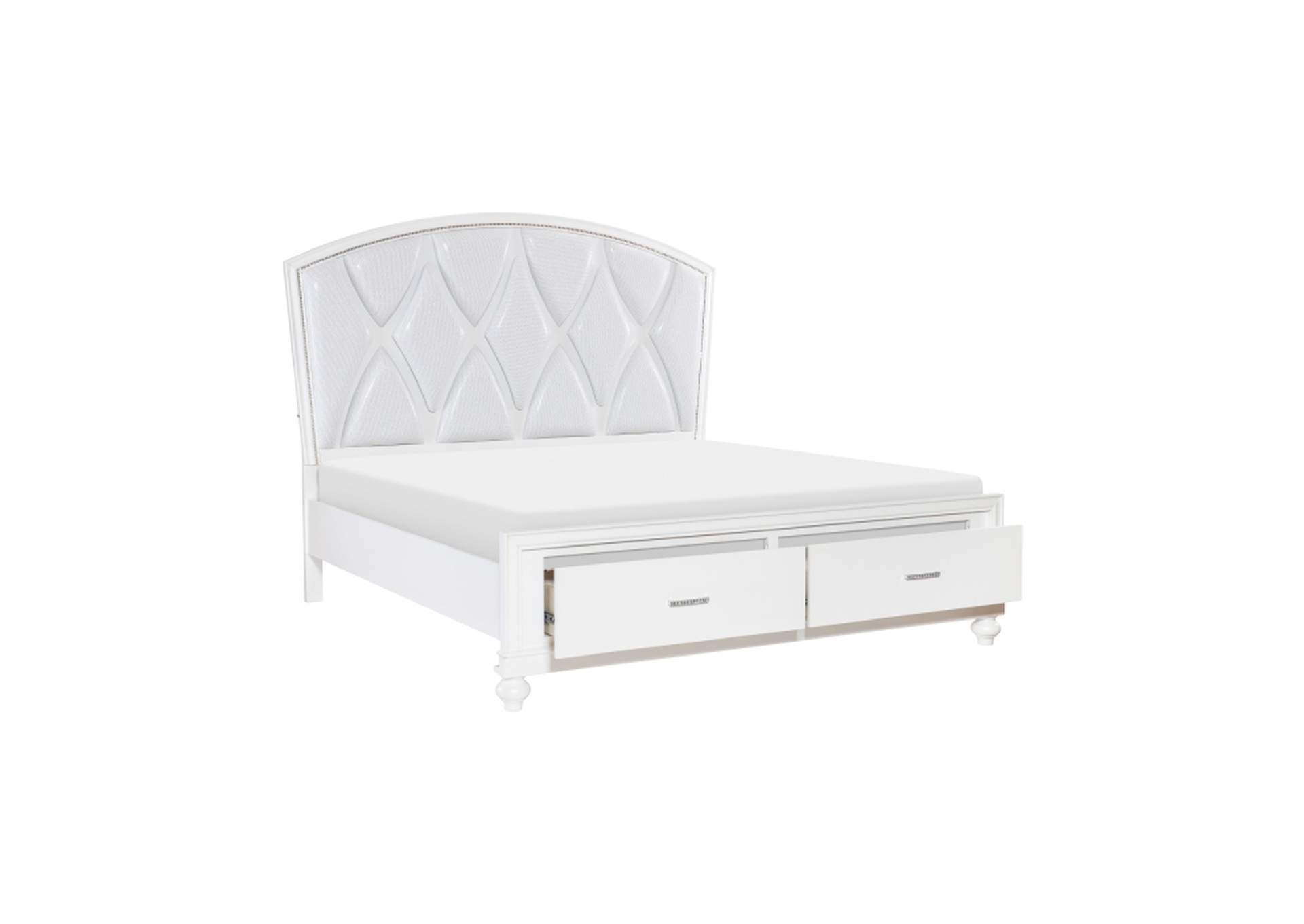 Aria Eastern King Platform Bed with Footboard Storage image 4