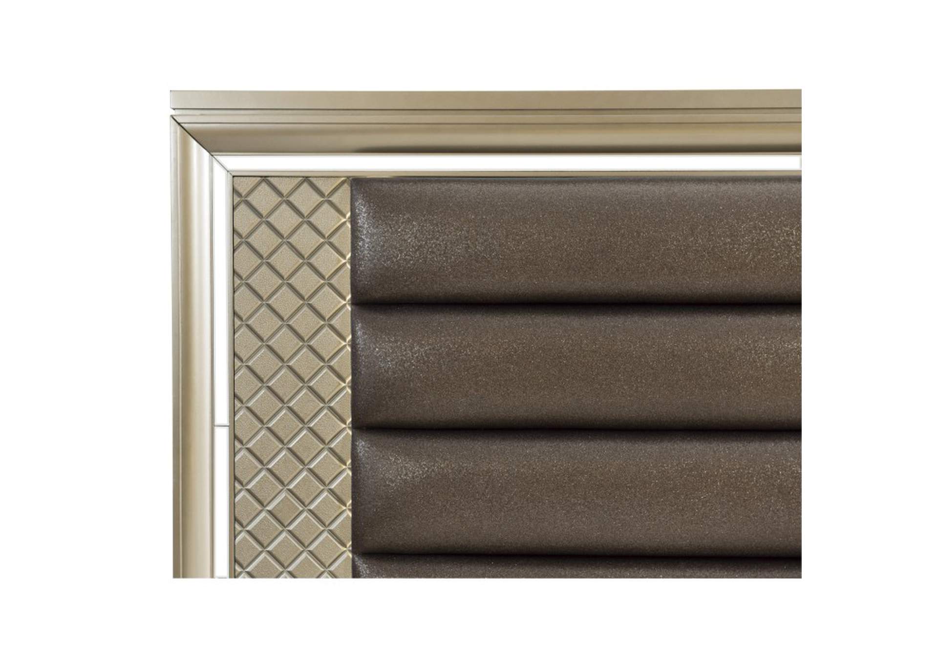 Loudon Eastern King Platform Bed with LED Lighting and Storage Footboard