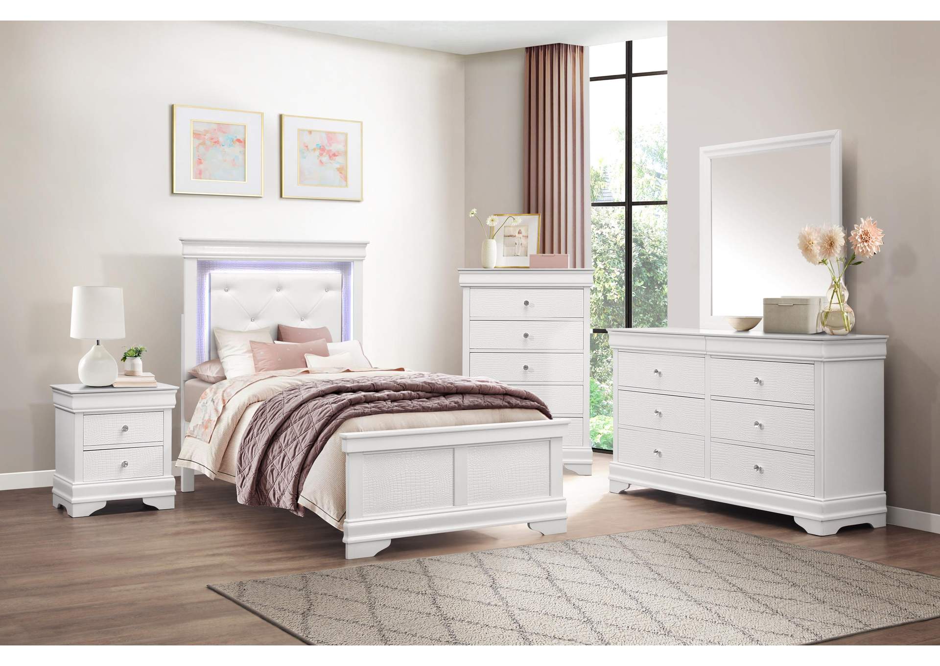 Lana Twin Bed with LED Lighting image 6