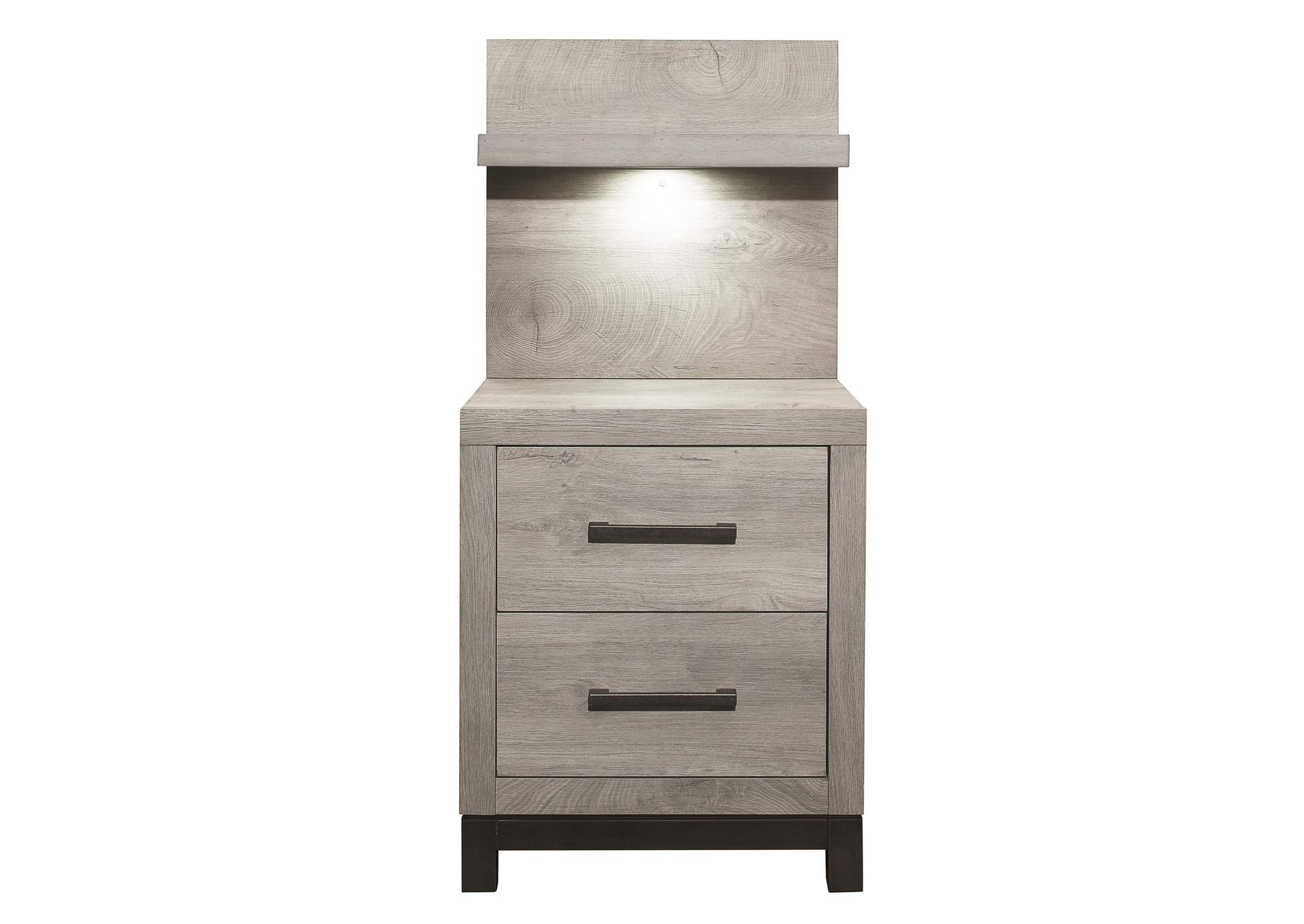 Zephyr Night Stand with Wall Panel image 1