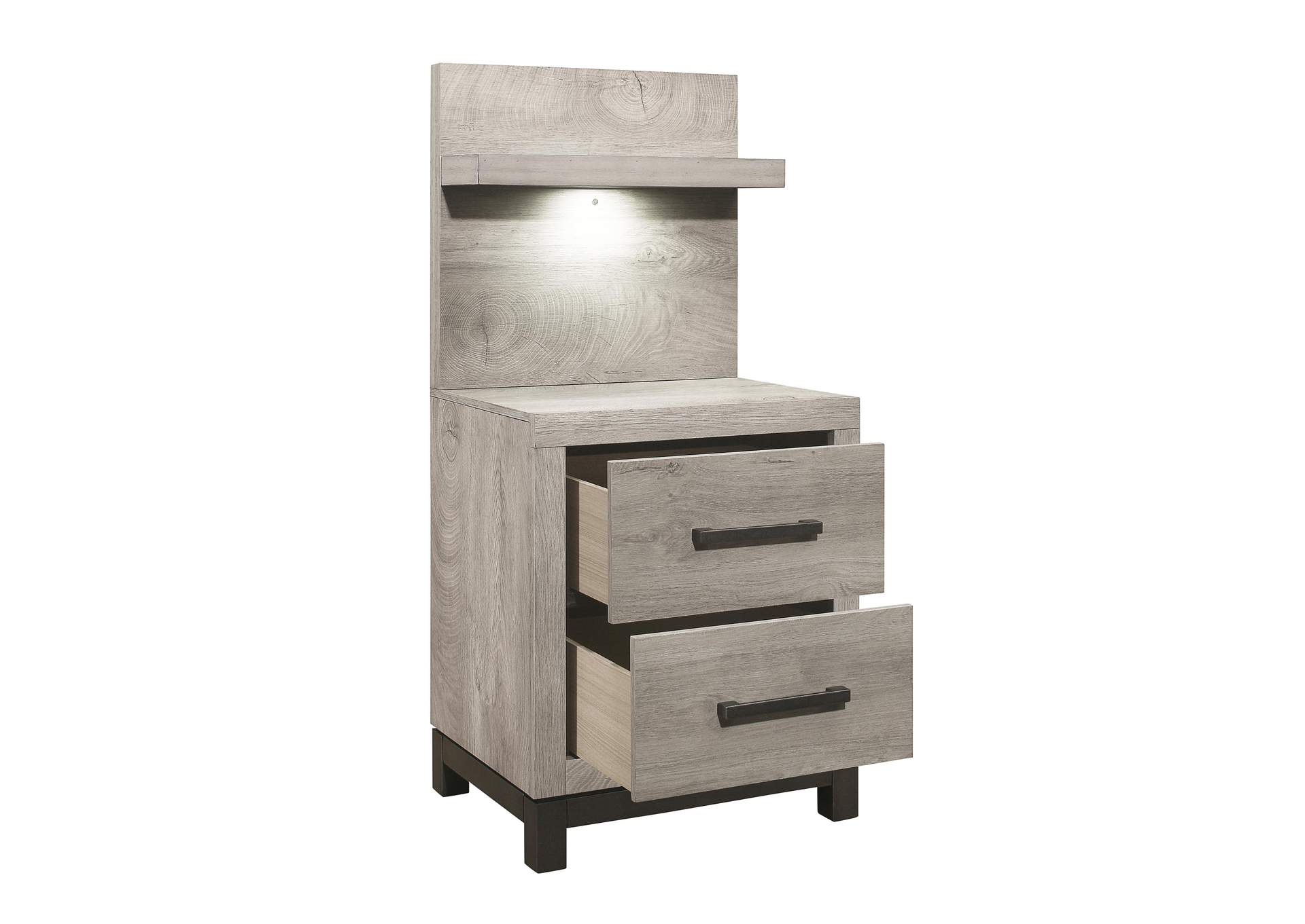 Zephyr Night Stand with Wall Panel image 4