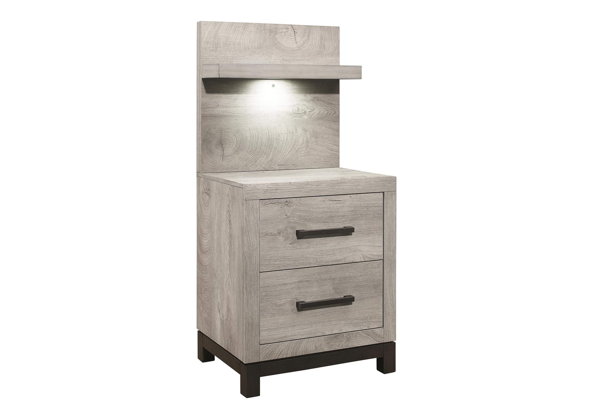 Zephyr Night Stand with Wall Panel image 3