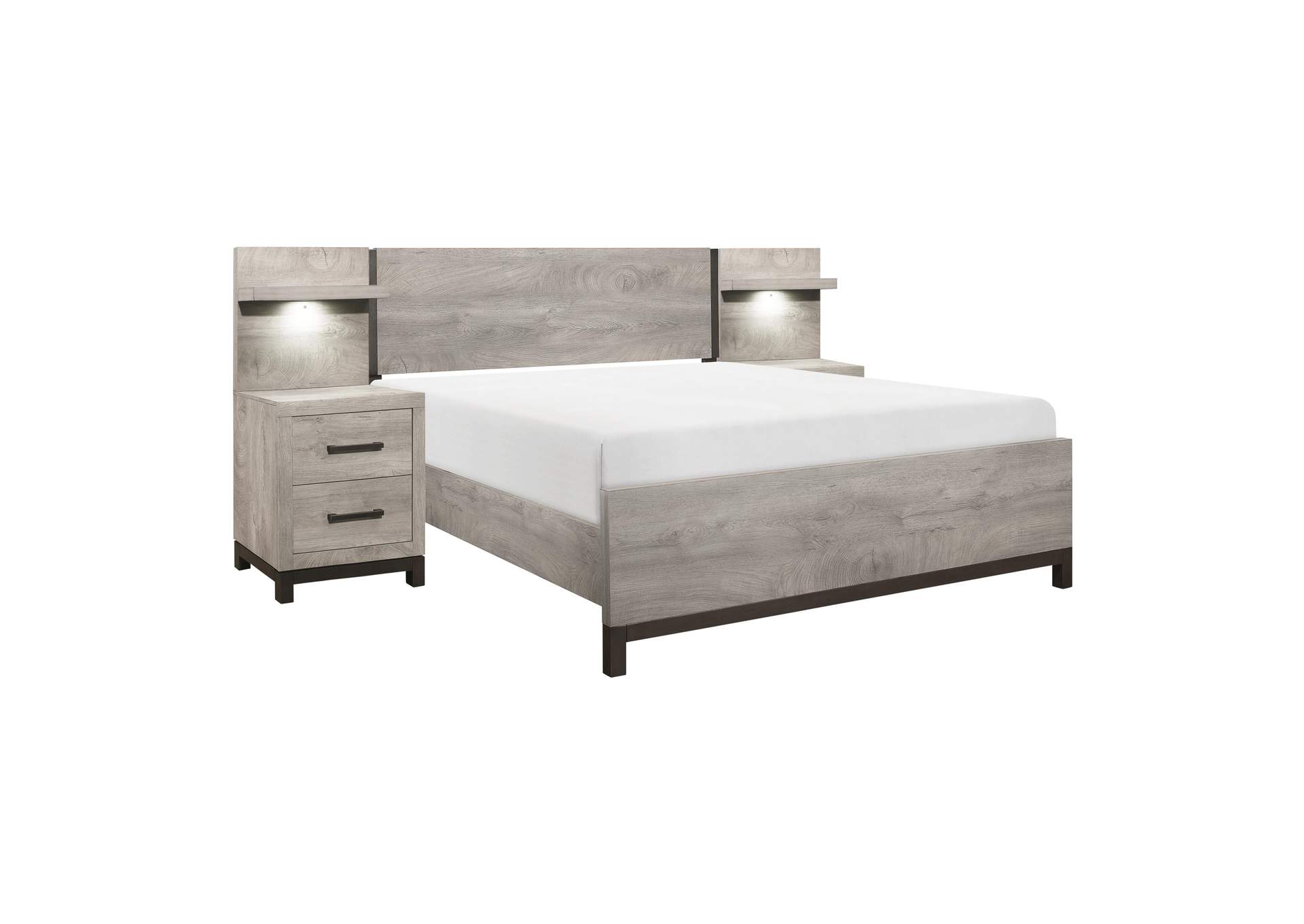 Zephyr 5pc Set Full Wall Bed (FB+2NS+2NS-P) image 3