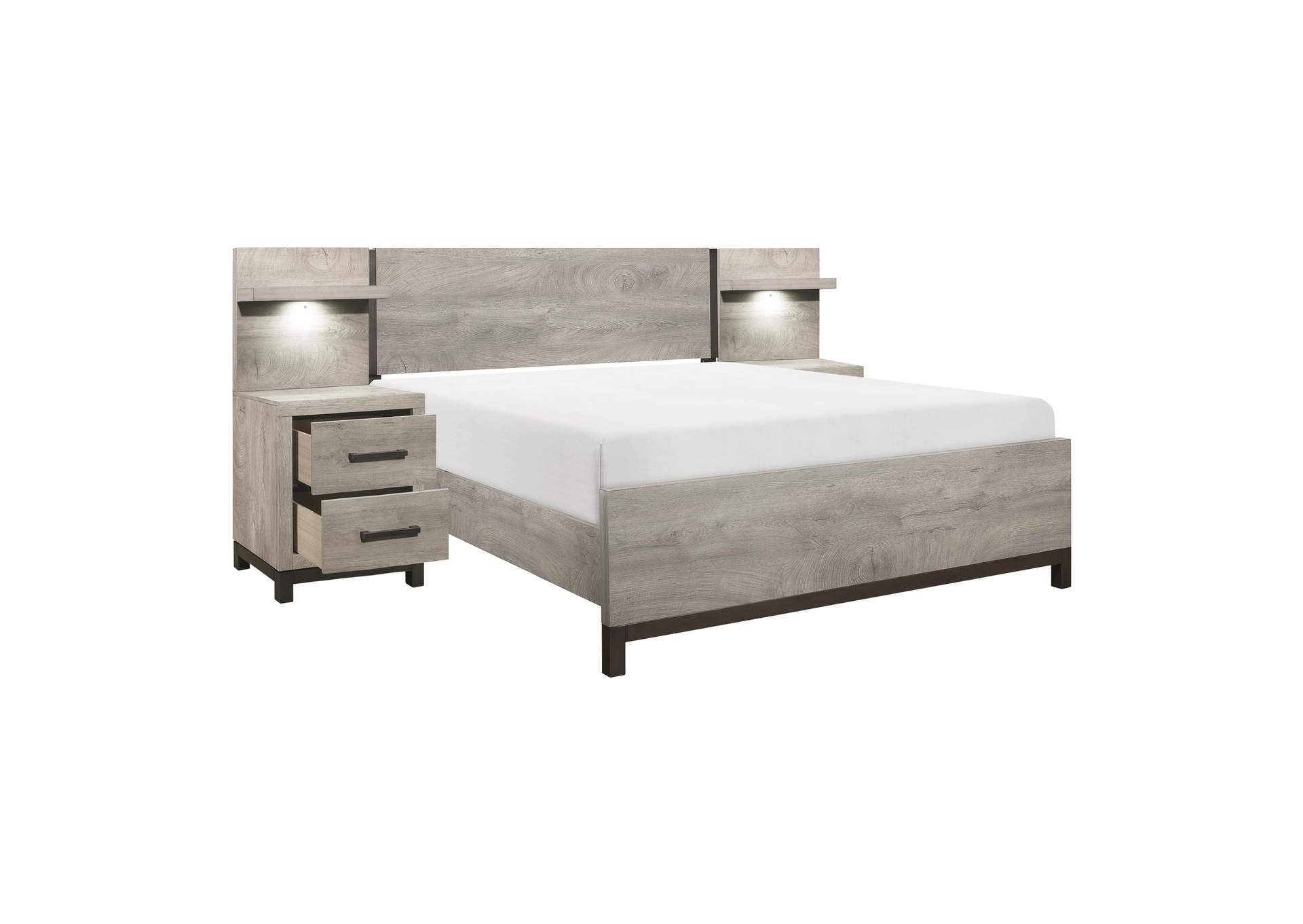Zephyr 5pc Set Full Wall Bed (FB+2NS+2NS-P) image 4