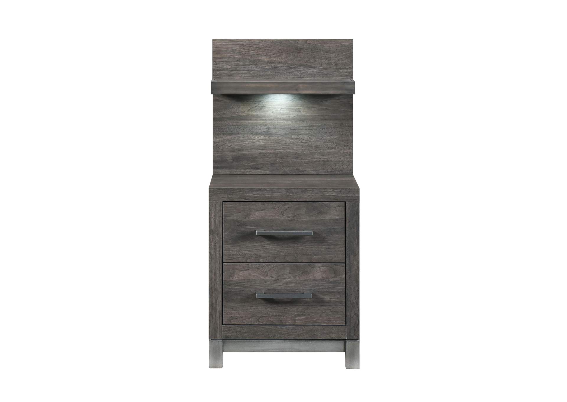 Zephyr Night Stand with Wall Panel image 1