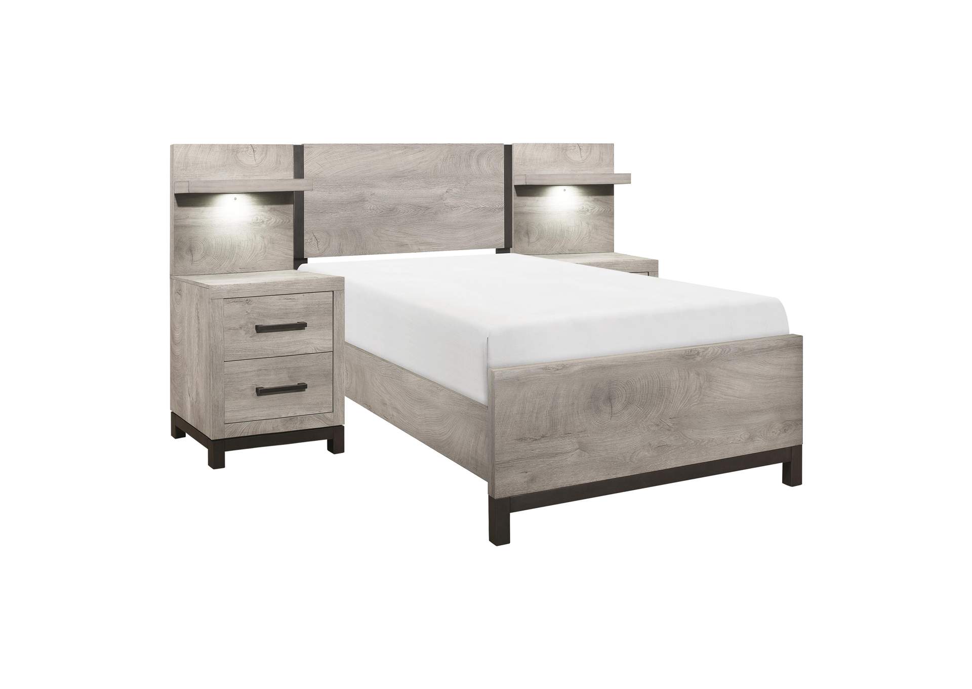 Zephyr 5pc Set Twin Wall Bed (TB+2NS+2NS-P) image 3