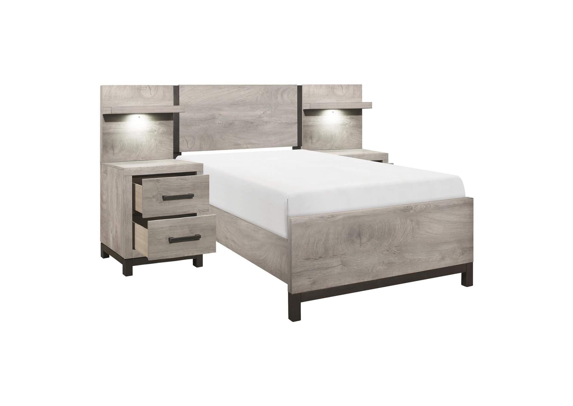 Zephyr 5pc Set Twin Wall Bed (TB+2NS+2NS-P) image 4