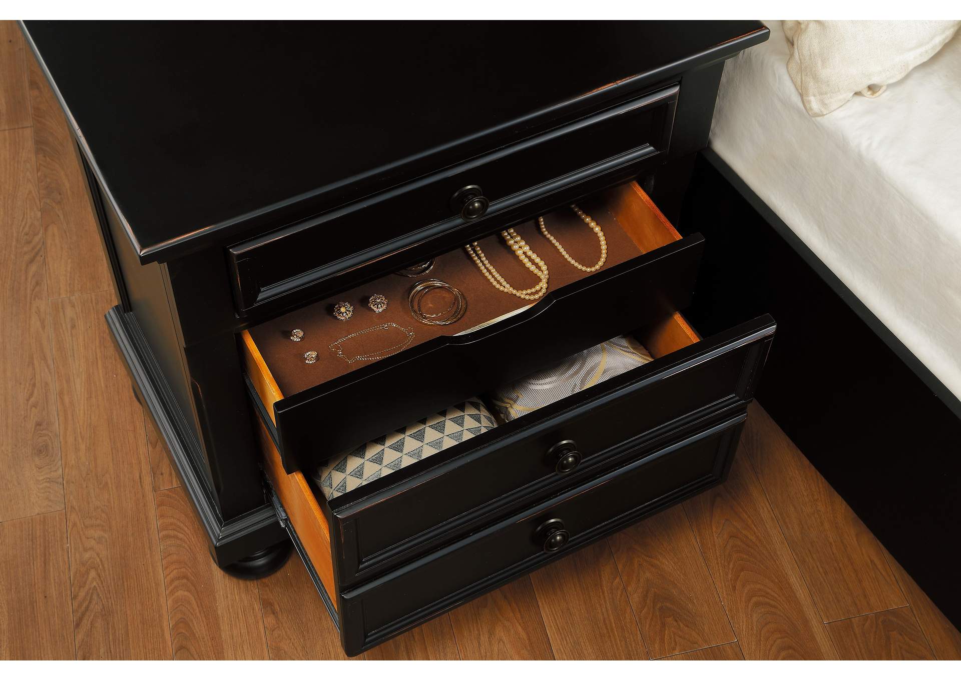 Laurelin Night Stand, Hidden Drawer image 3