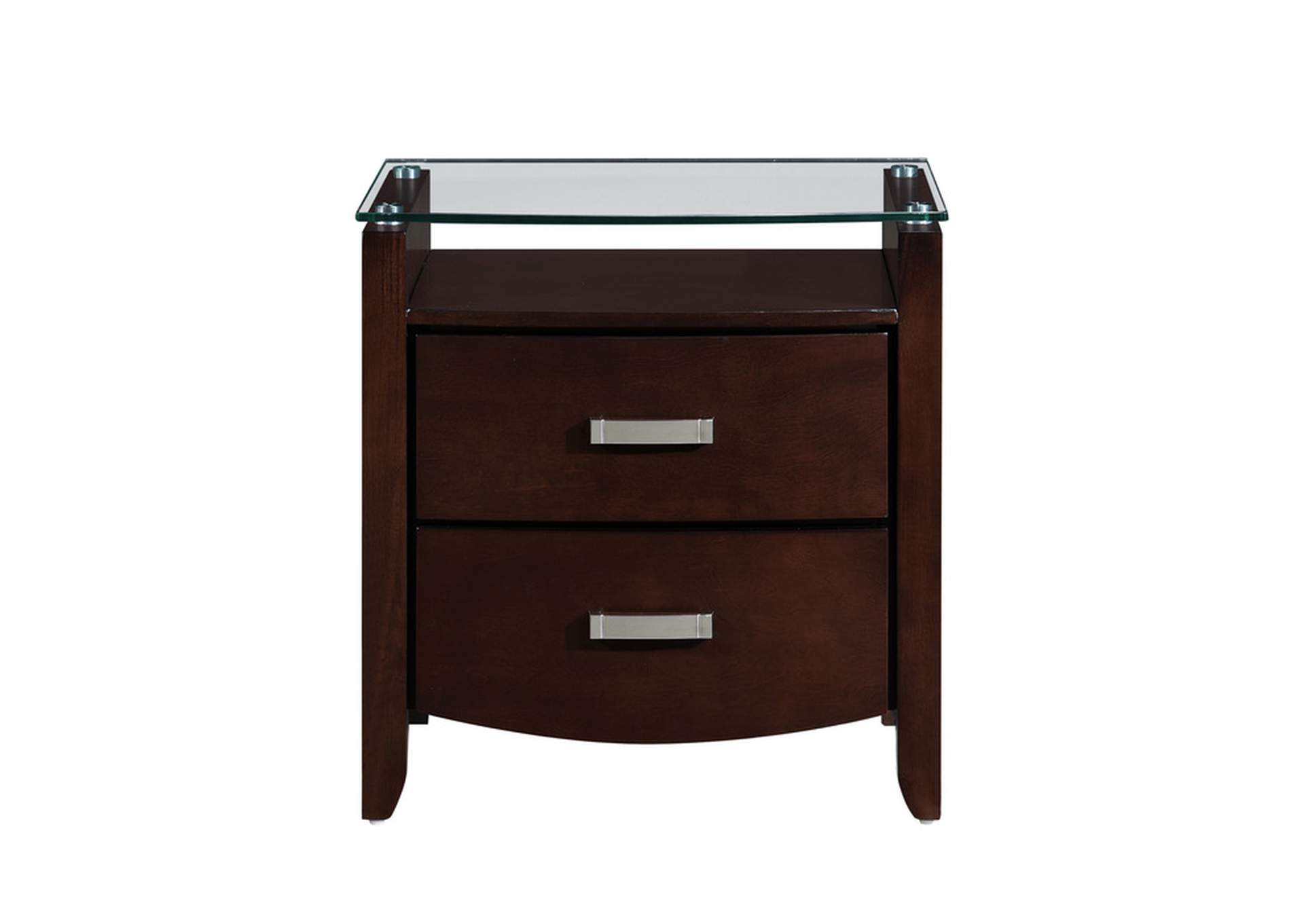 Lyric Night Stand, Glass Top image 1