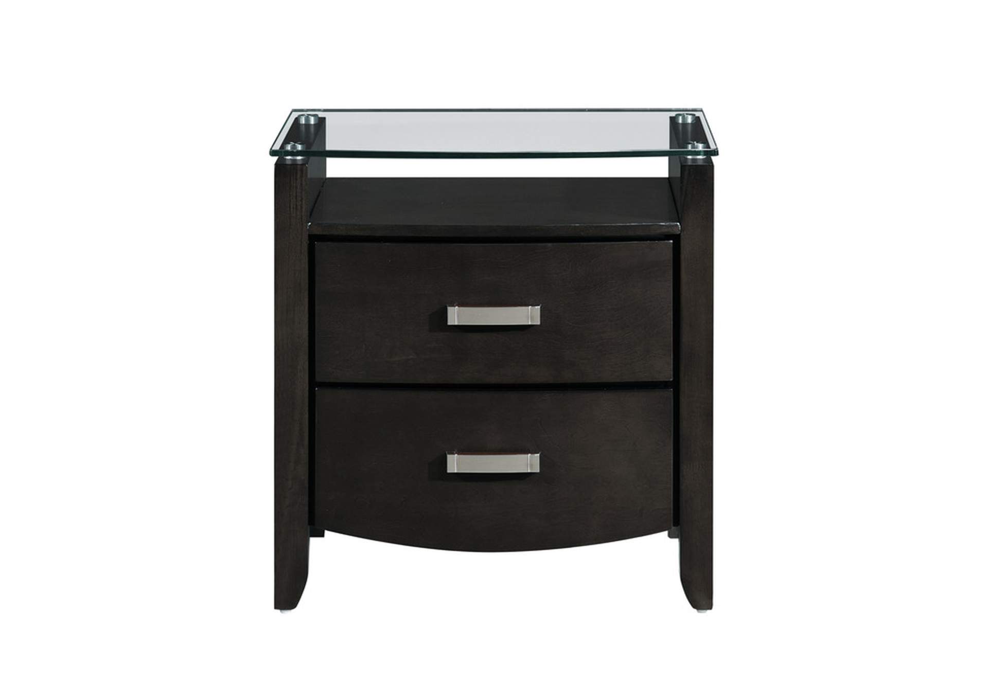 Lyric Night Stand, Glass Top image 1