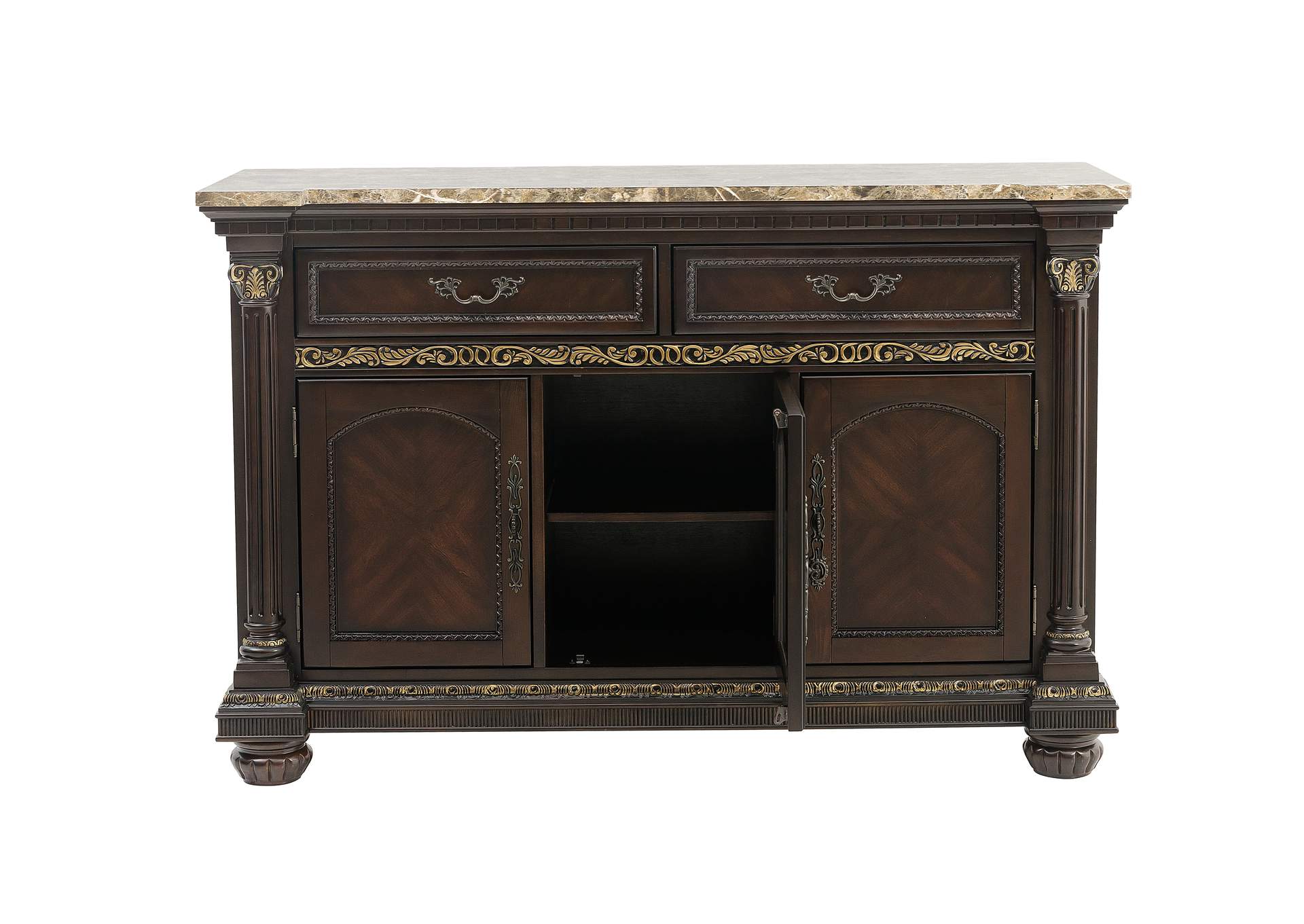 Hill Server with Faux Marble Top image 3