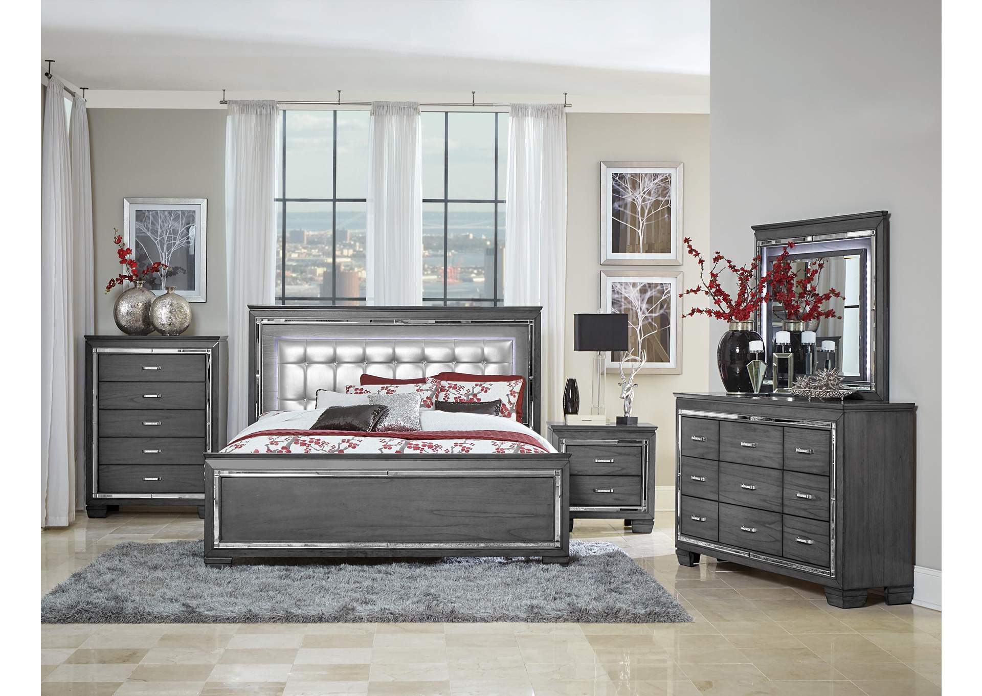 Allura Queen Bed, LED Lighting image 4