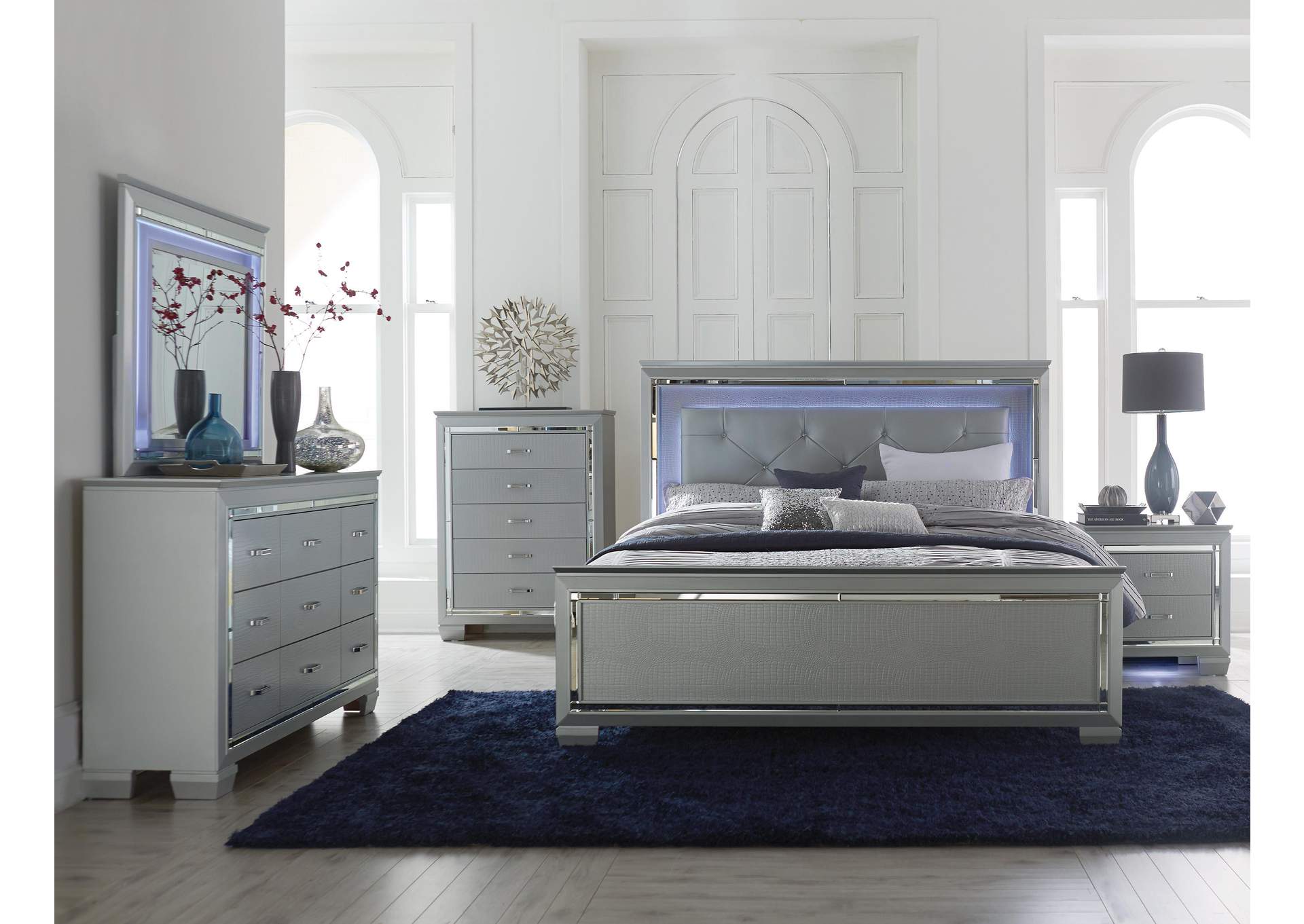 Allura Eastern King Bed, LED Lighting image 3