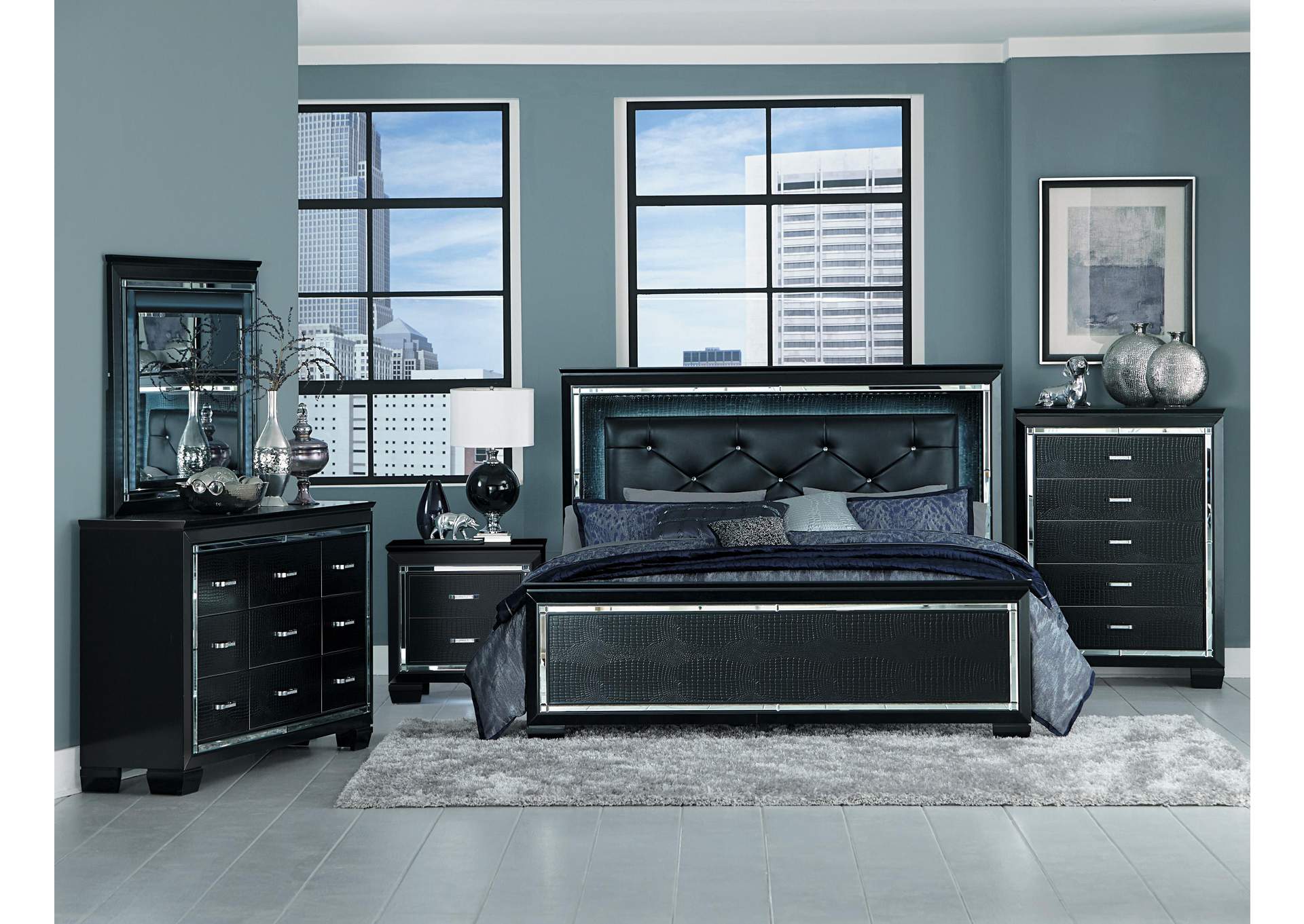 Allura Eastern King Bed, LED Lighting image 3