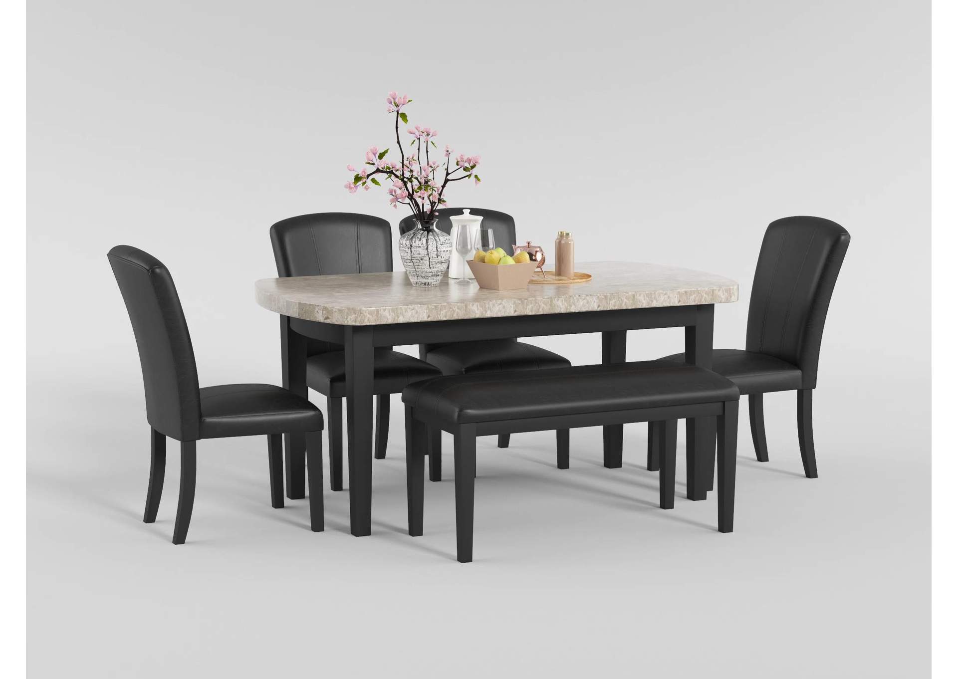 Cristo Dining Table, Marble Top