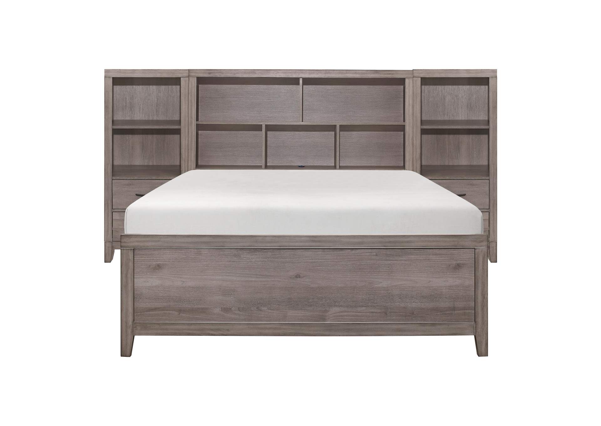 Woodrow 4pc Set Full Wall Bed with Toy Boxes (FB+2PNS+TFT) image 1