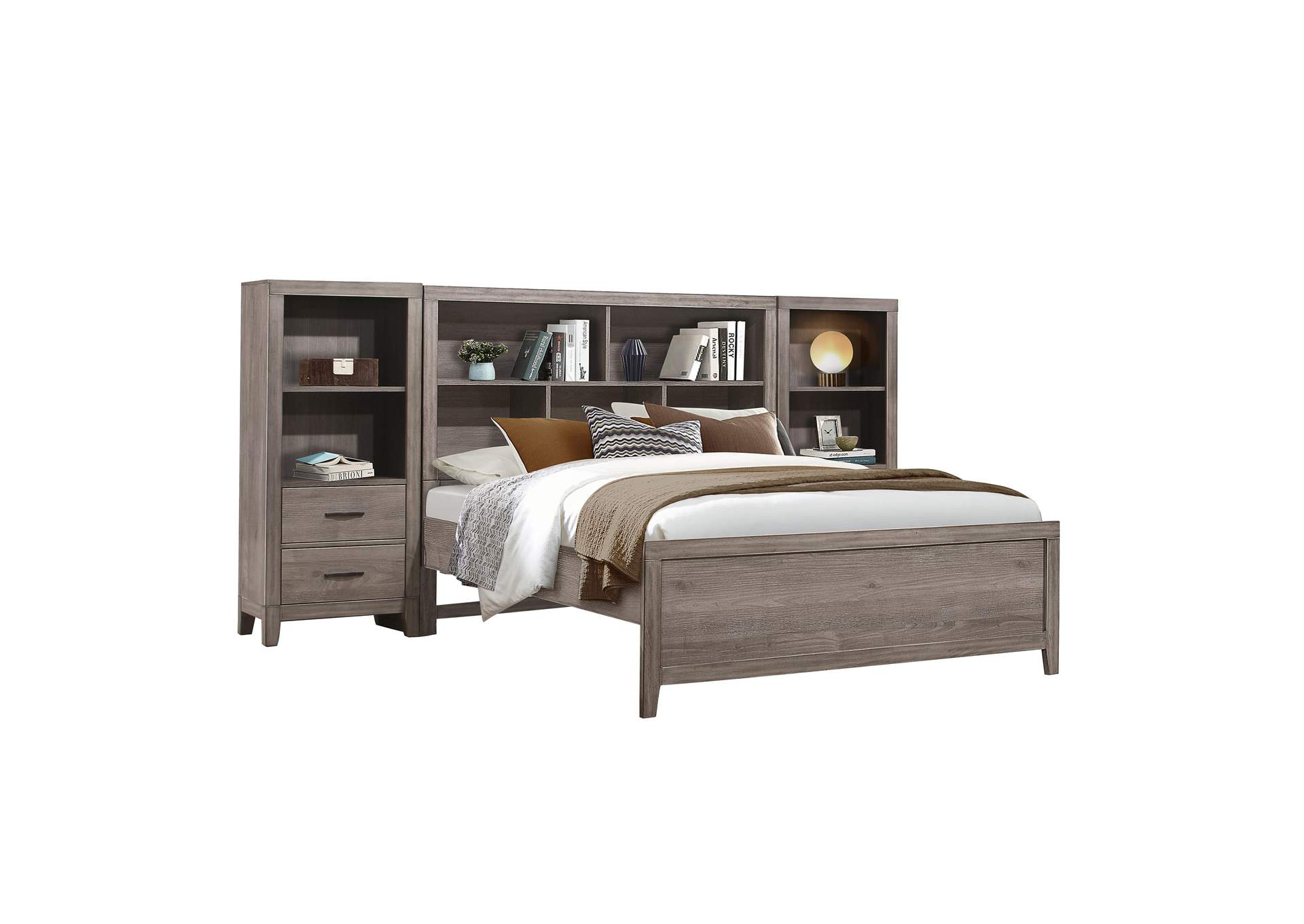 Woodrow 4pc Set Full Wall Bed with Toy Boxes (FB+2PNS+TFT) image 3