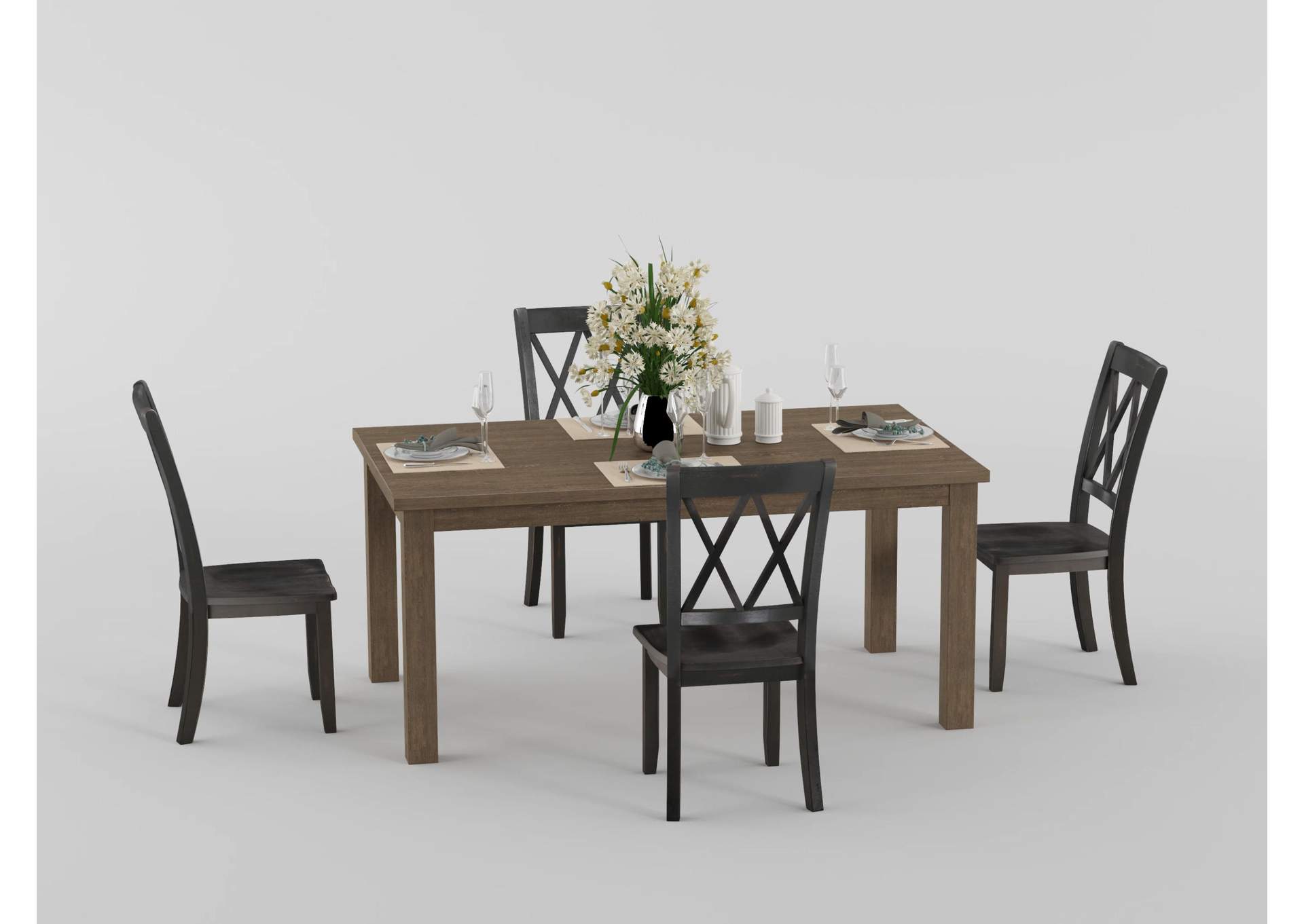 Janina Side Chair, Black image 4