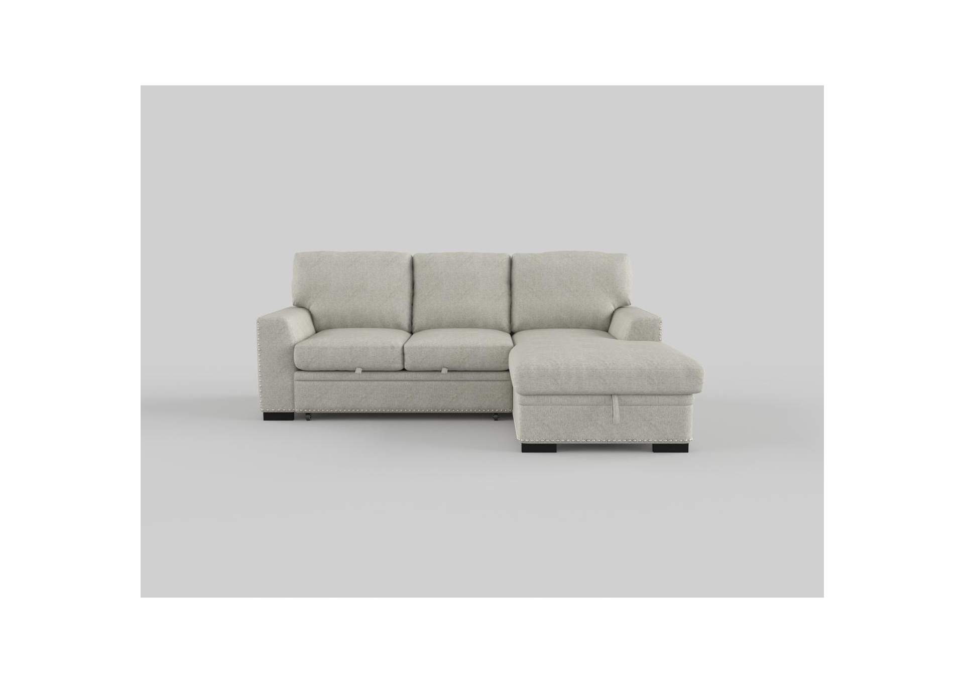 Morelia 2-Piece Sectional with Pull-out Bed and Right Chaise with Hidden Storage image 12