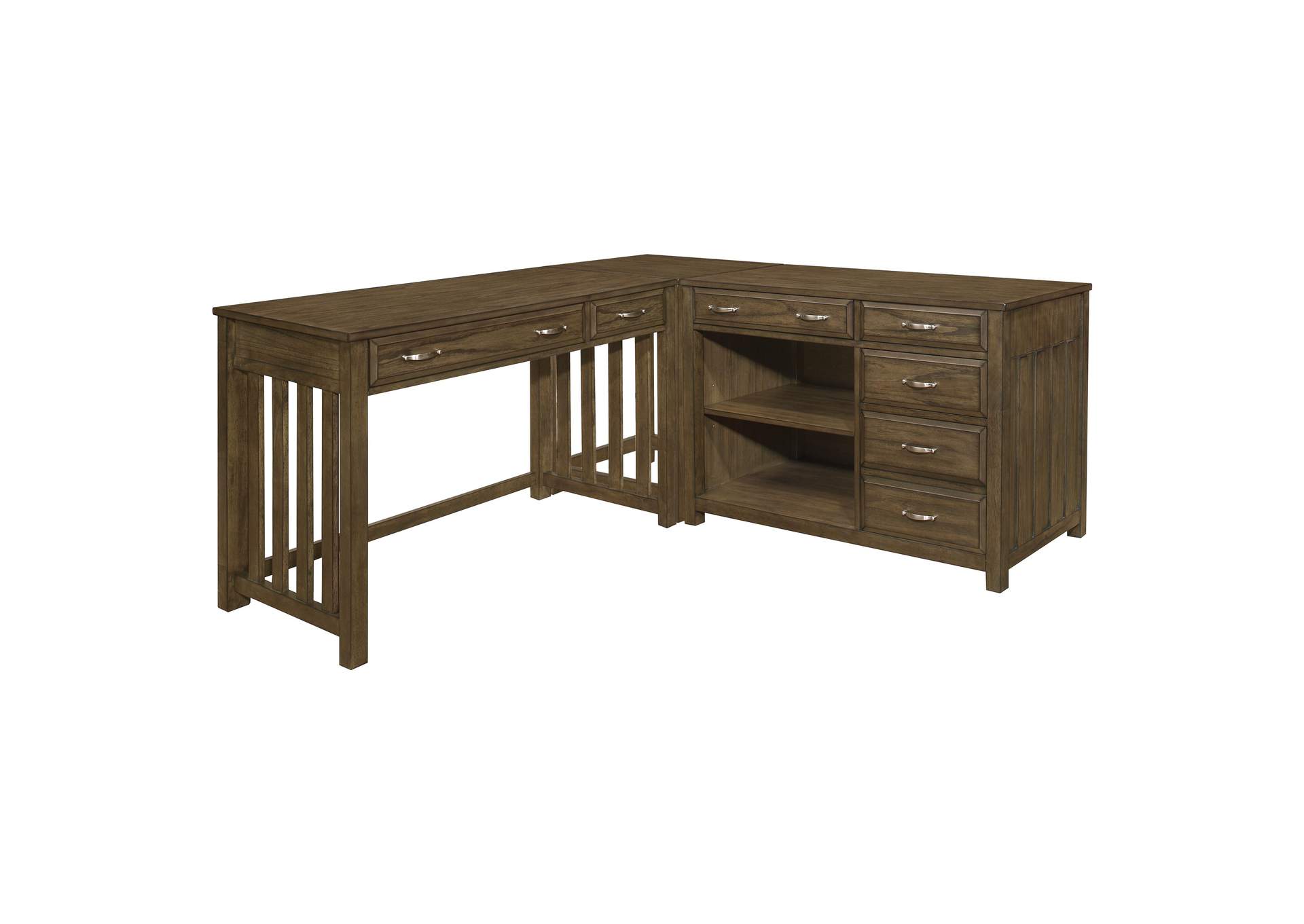 Blanche 3pc Corner Desk (Desk+Corner+Credenza) image 1