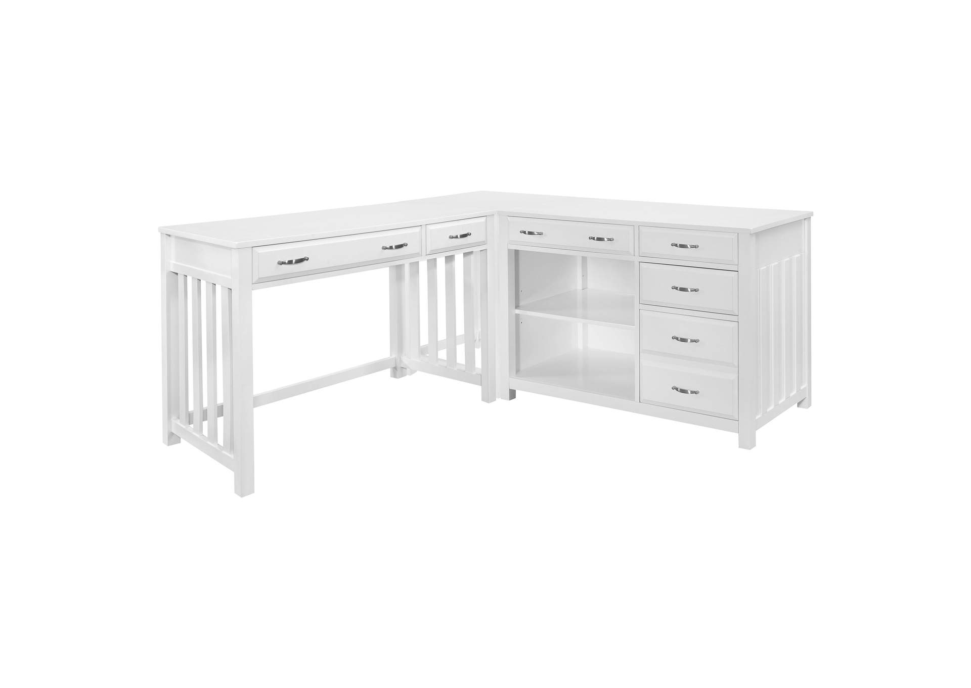 Blanche 3pc Corner Desk (Desk+Corner+Credenza) image 1