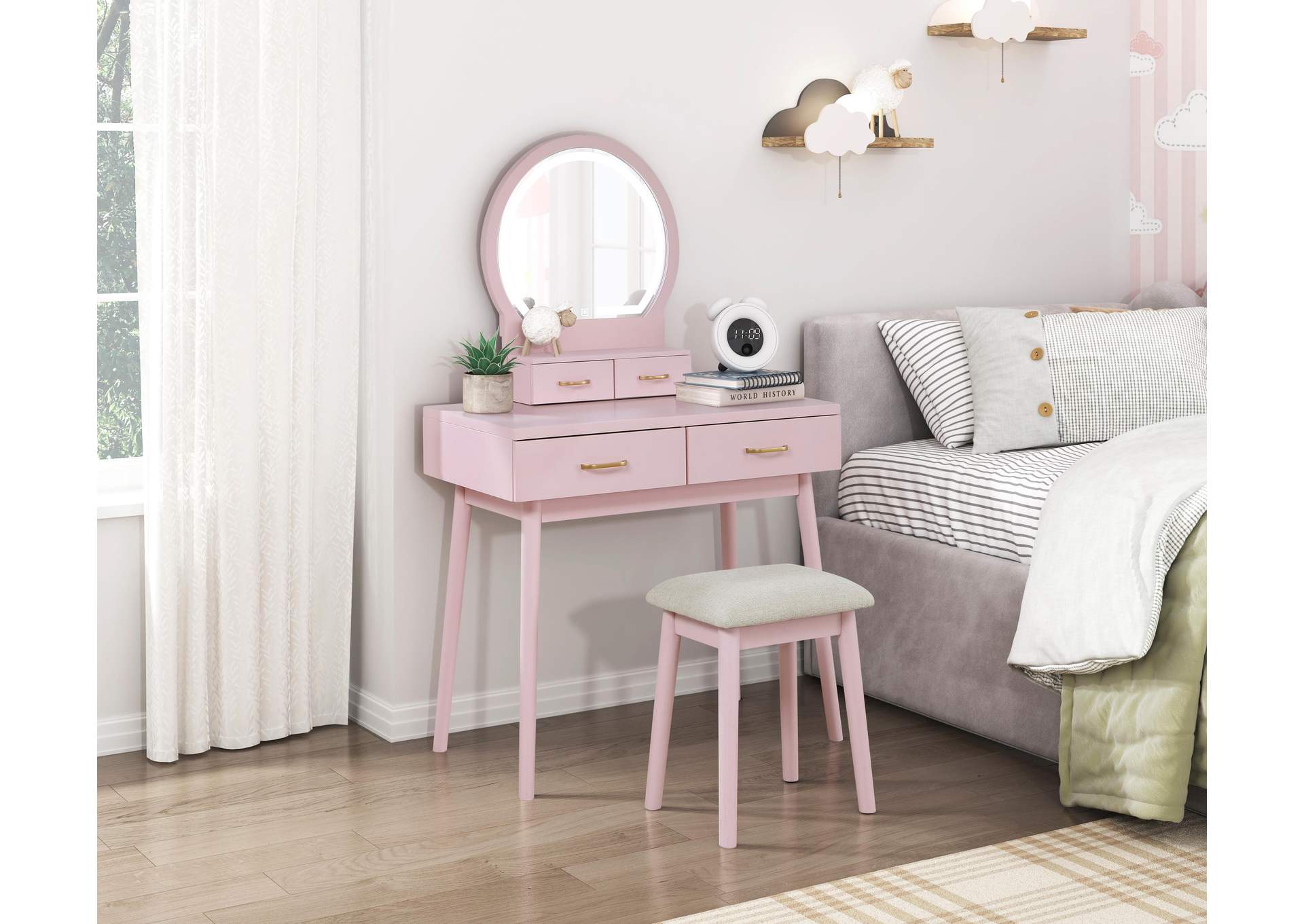 Camilla Dressing Table with Mirror image 9