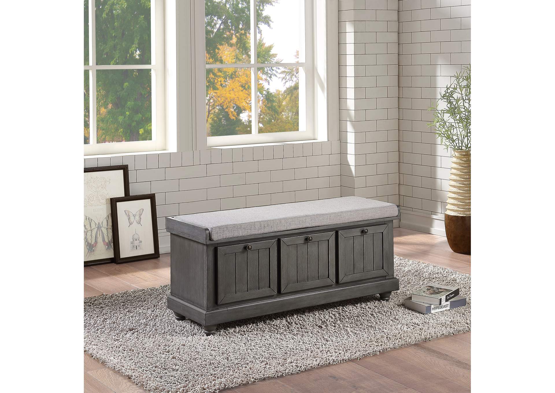 Woodwell Lift Top Storage Bench image 3