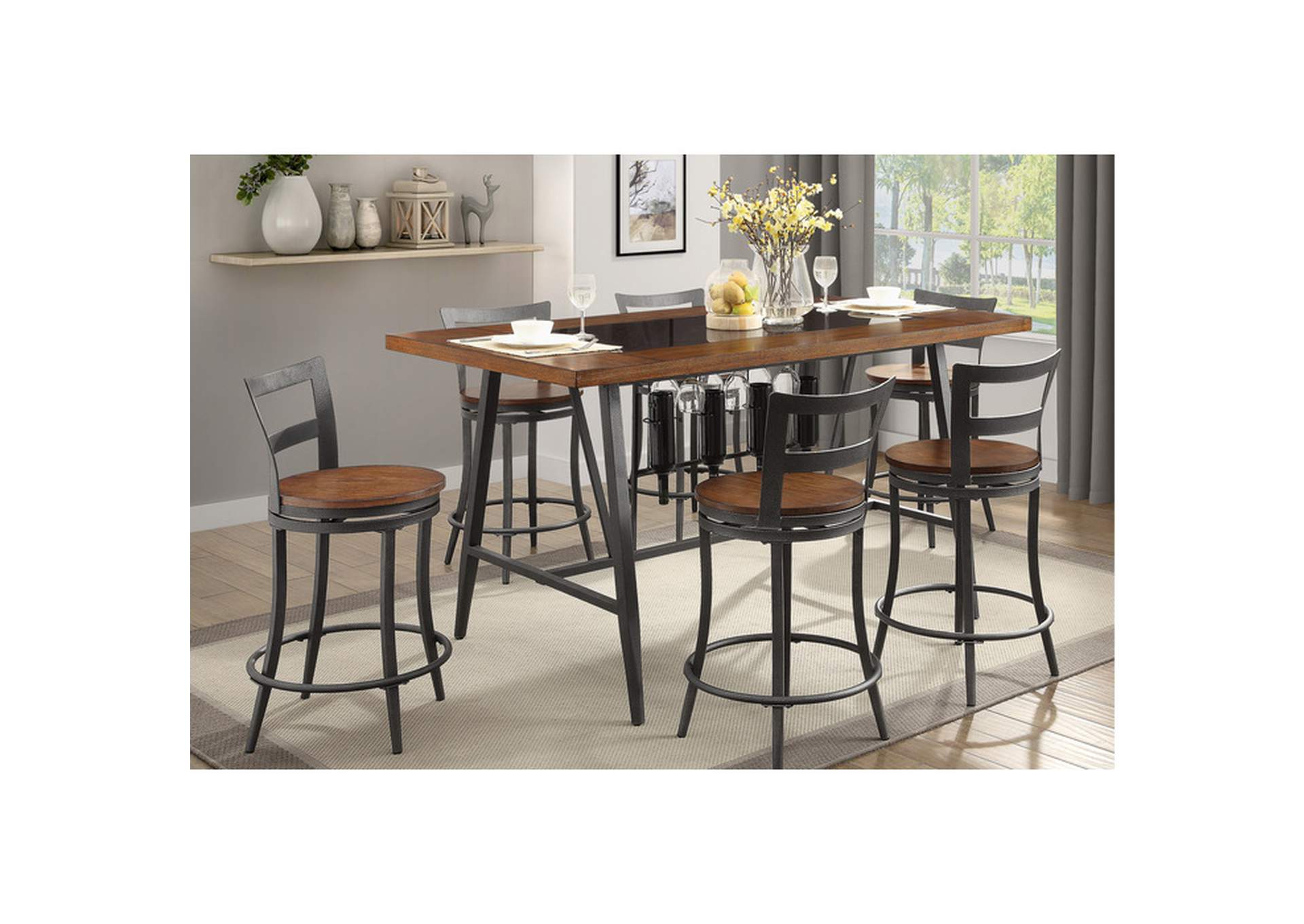 Selbyville Counter Height Table, Glass Insert image 4