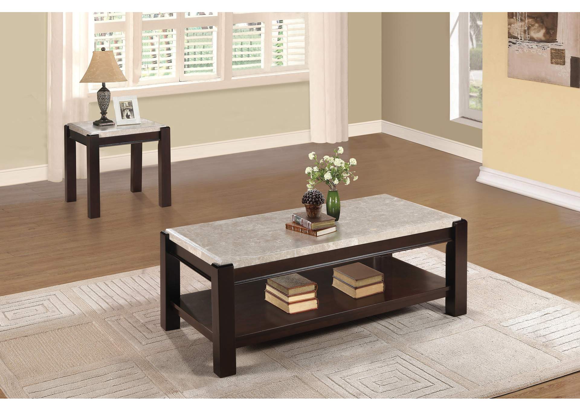 Festus End Table, Marble Top image 3