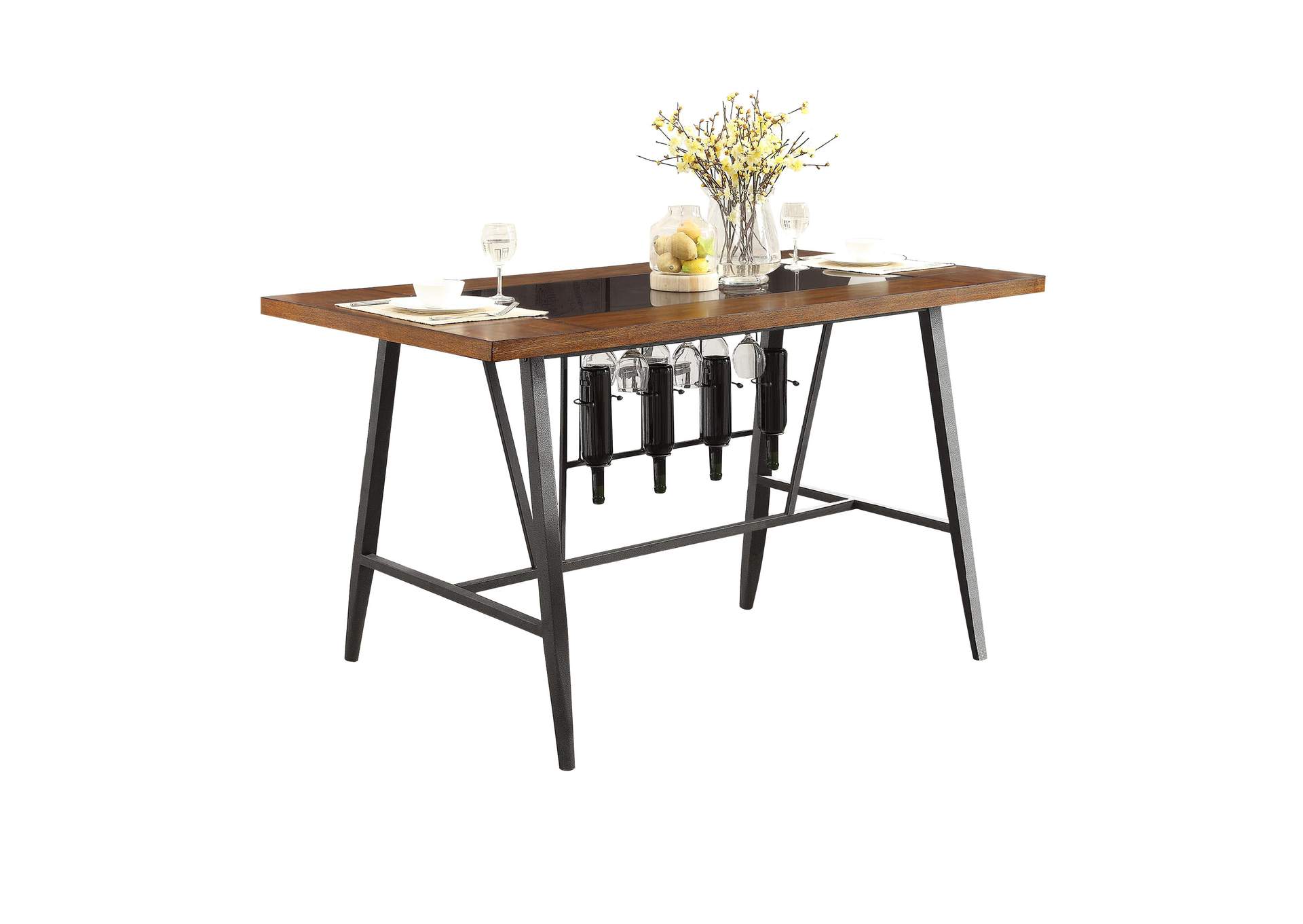 Selbyville Counter Height Table, Glass Insert image 1