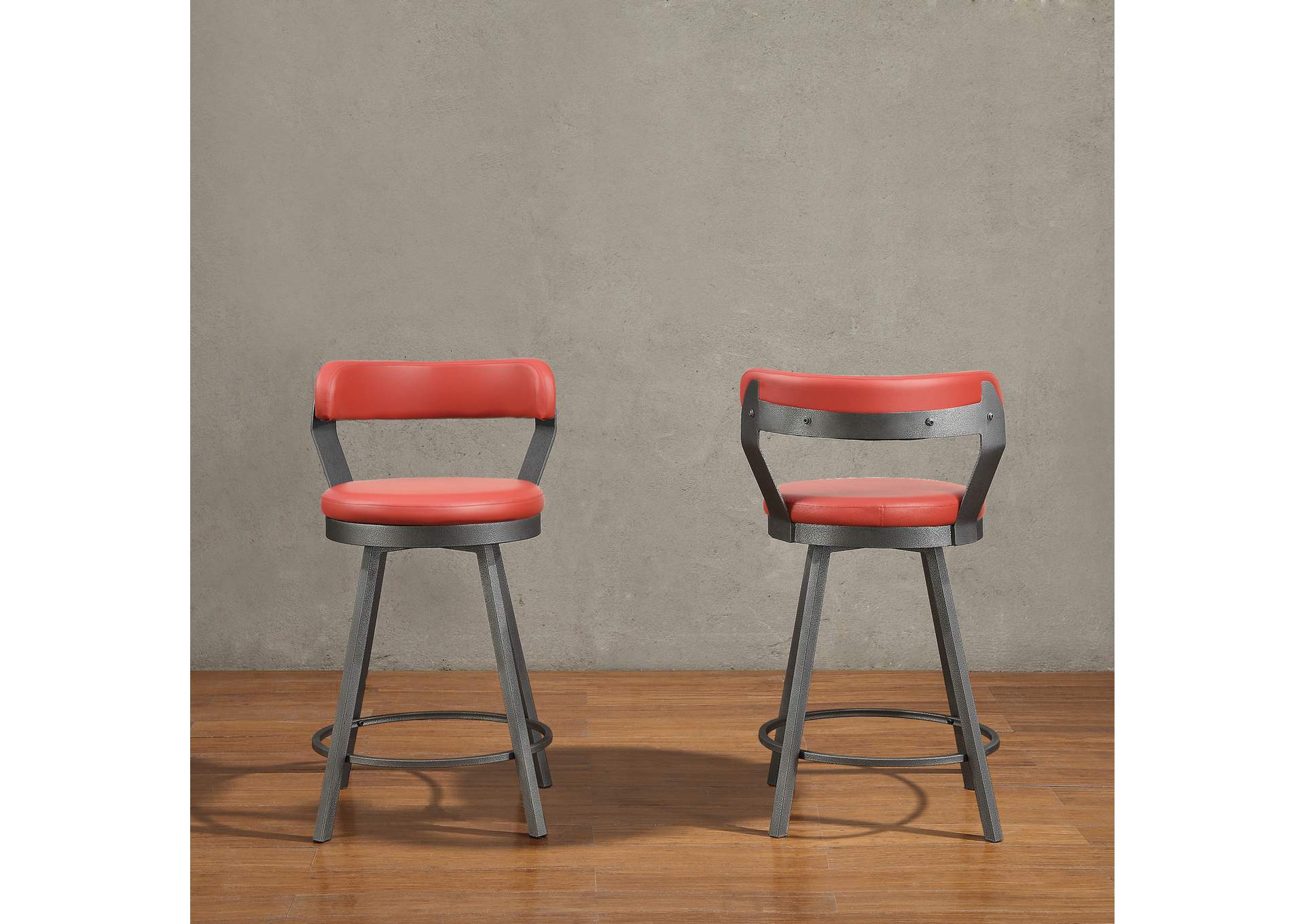 Appert Swivel Counter Height Chair, Red image 5