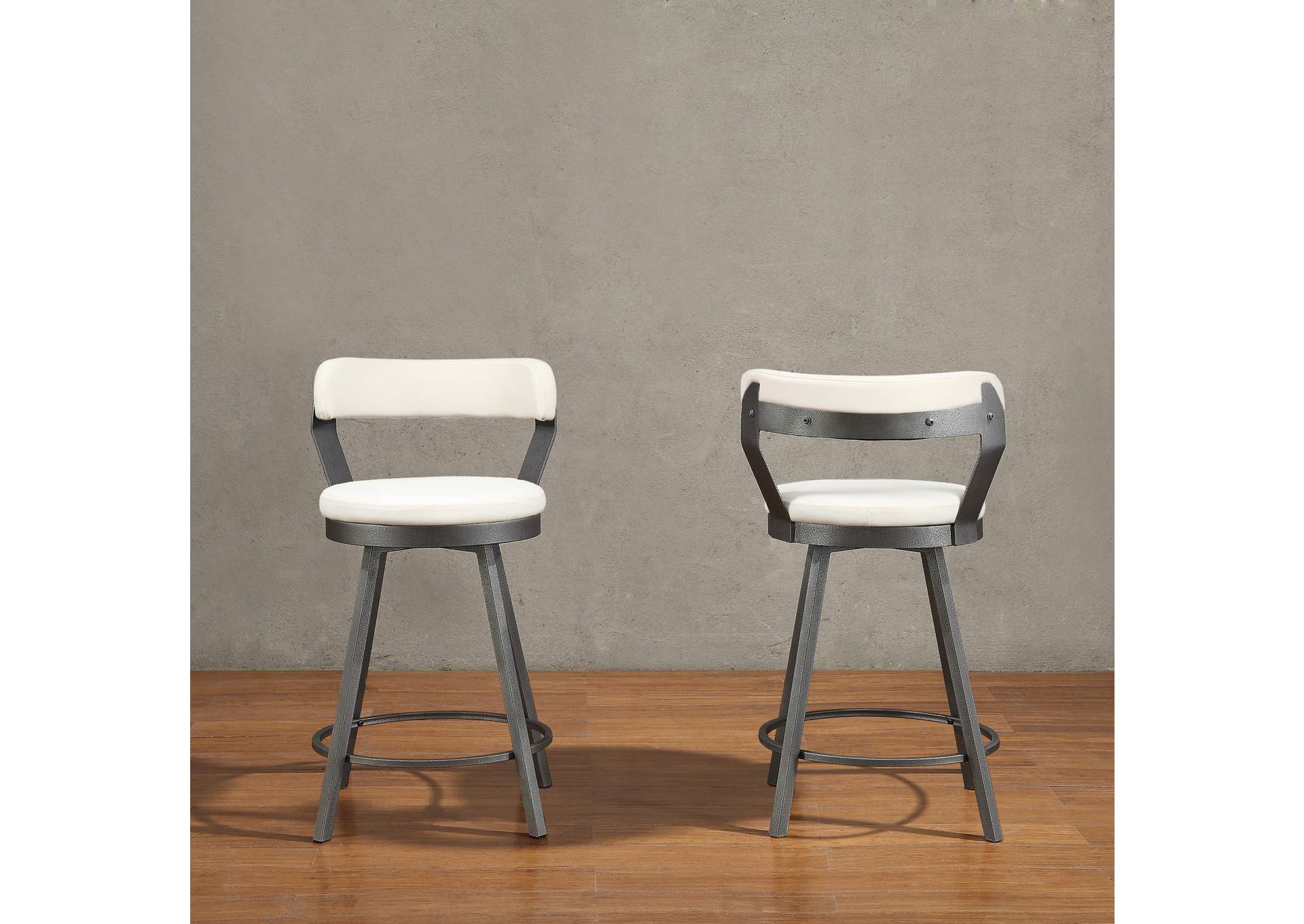 Appert Swivel Counter Height Chair, White image 6