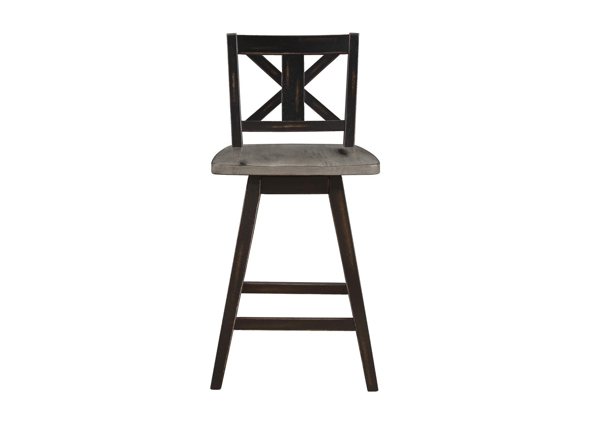 Amsonia Swivel Counter Height Chair, Black image 1