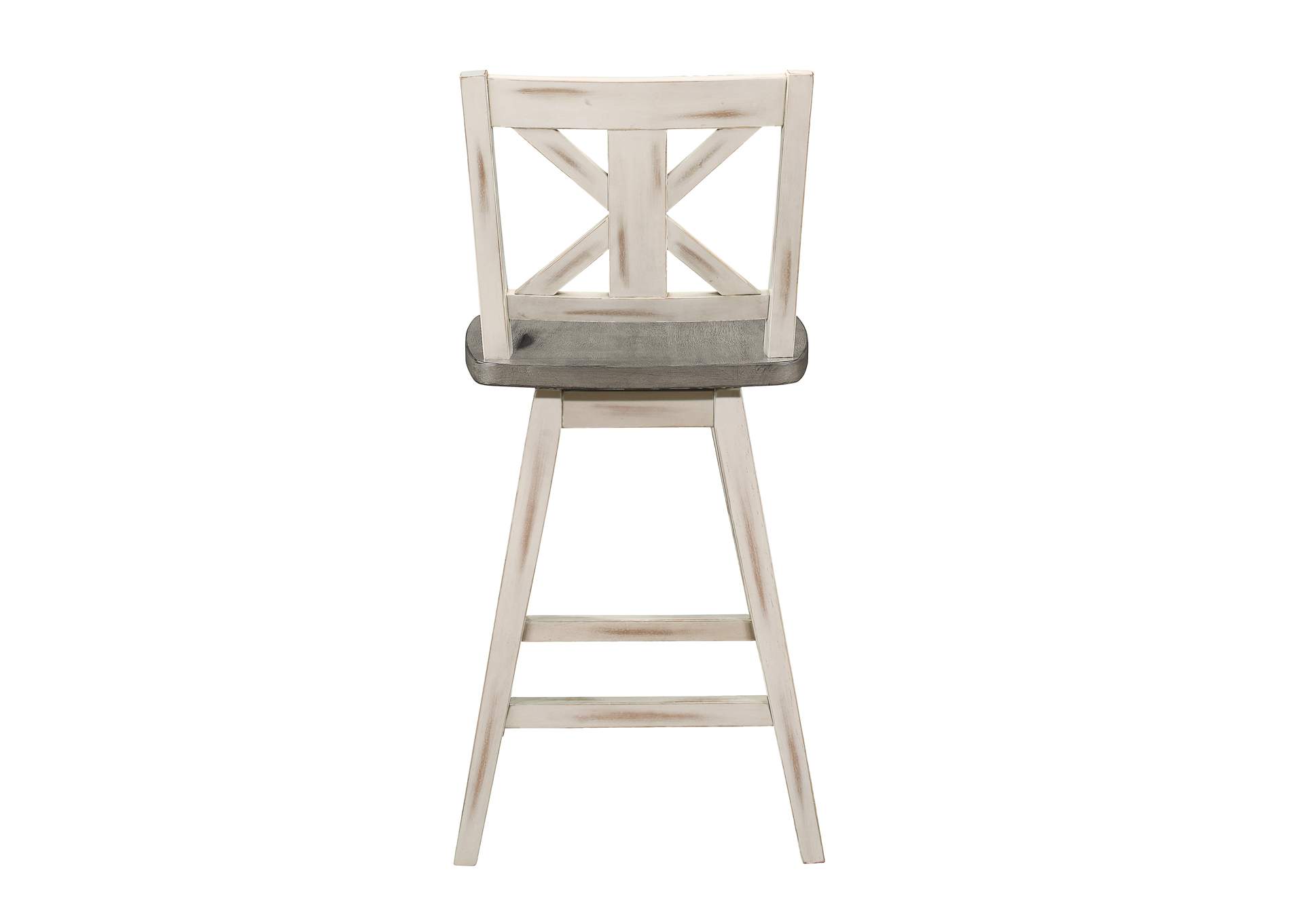 Amsonia Swivel Counter Height Chair, White image 3