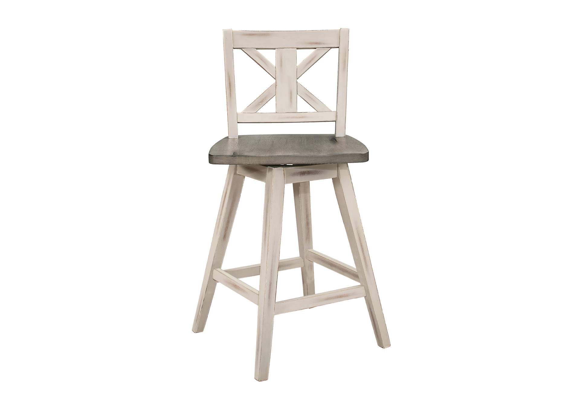 Amsonia Swivel Counter Height Chair, White image 6