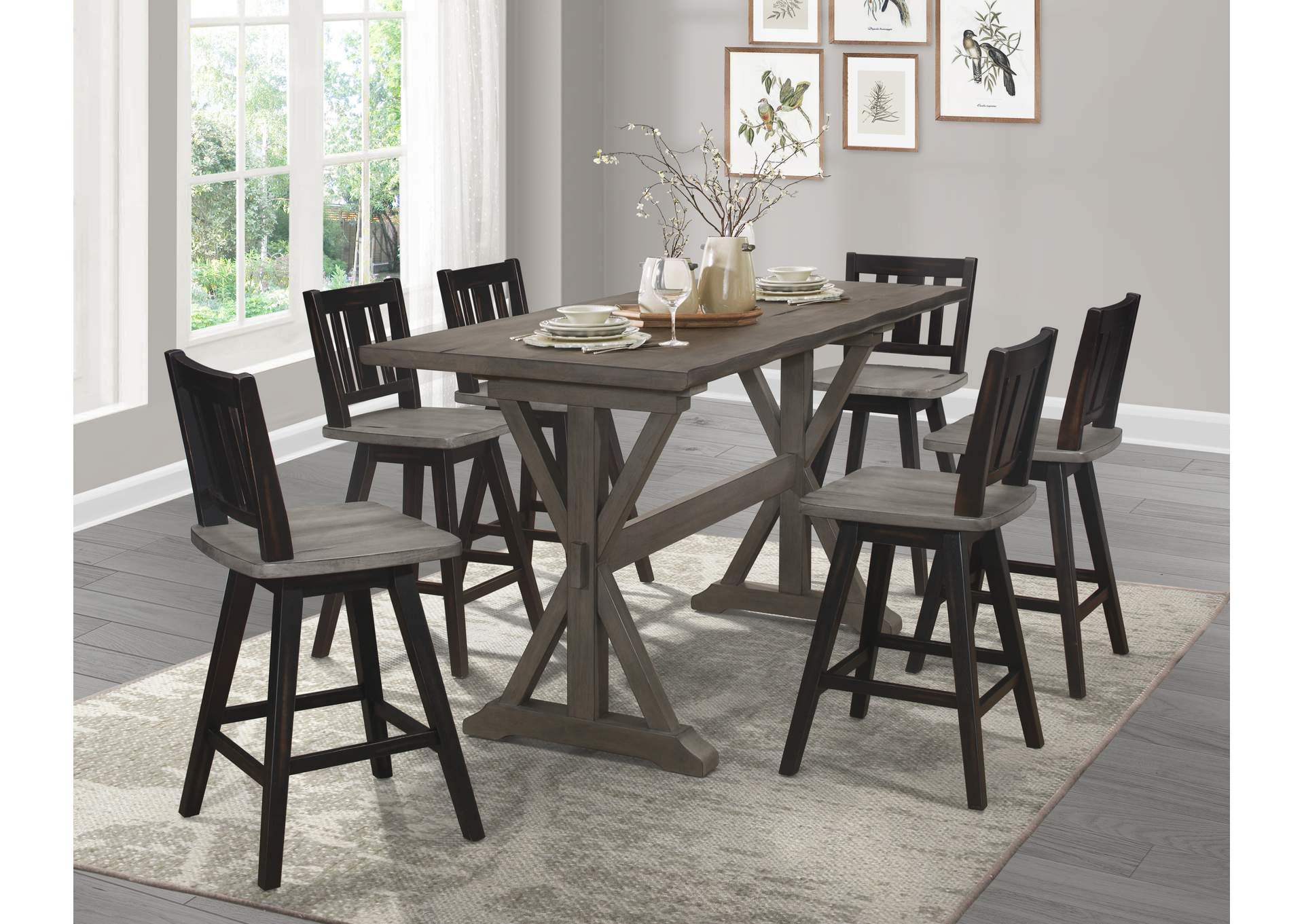 Amsonia Swivel Counter Height Chair image 6